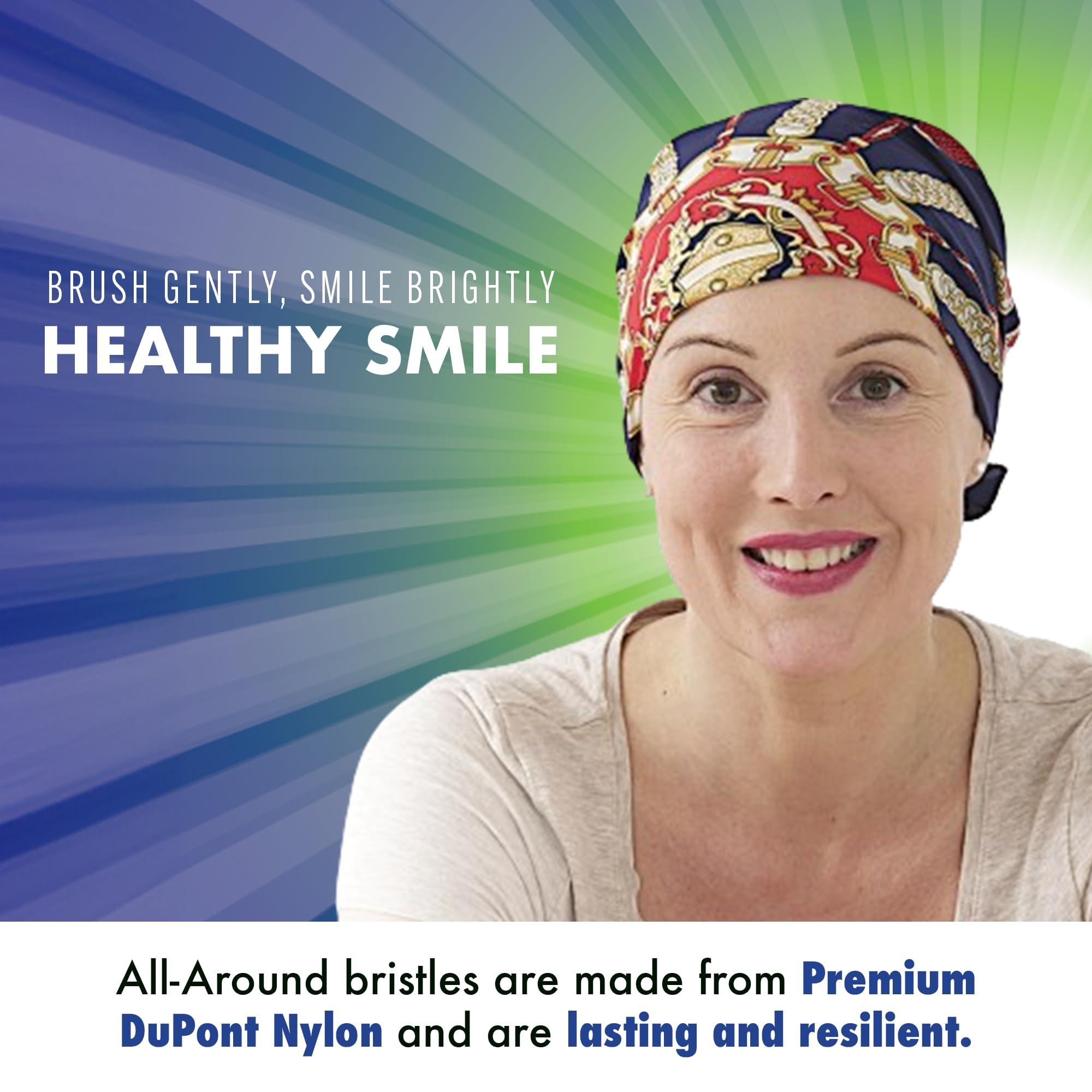 Brilliant Specialty Adult Round Toothbrush for Sensitive Mouths to Support Chemo and Other Sensory Oral Care Needs with Ultra Soft Bristles, Assorted Colors, 3 Pack - Image 5