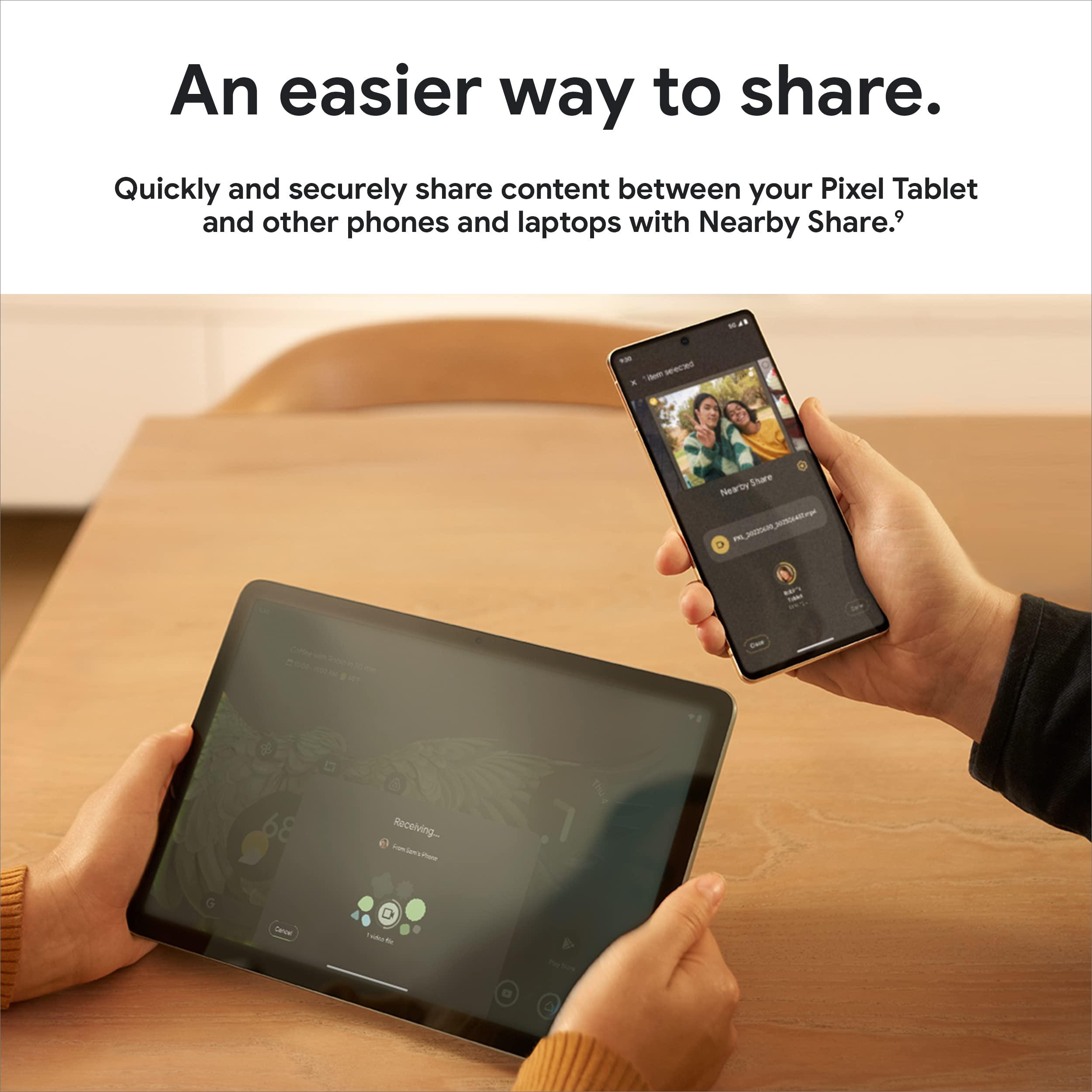 Google Pixel Tablet with Charging Speaker Dock - Android Tablet with 11-Inch Screen, Smart Home Controls, and Long-Lasting Battery - Porcelain/Porcelain - 128 GB - Image 11