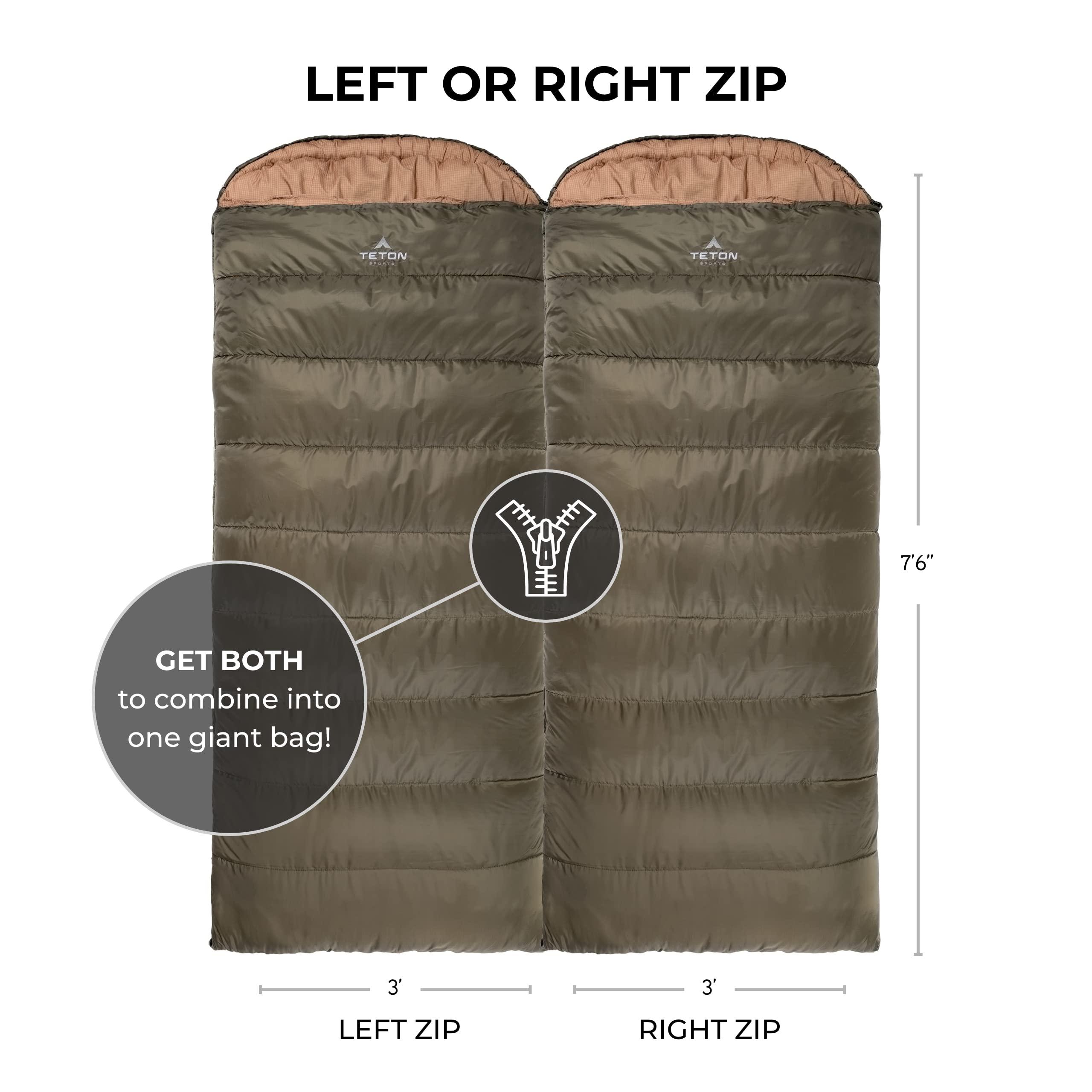 TETON Celsius XL, -25F, 20F, 0F Degree Sleeping Bags, All Weather Warm Sleeping Bag for Adults and Kids, Camping Season, Compression Sack Included - Image 2