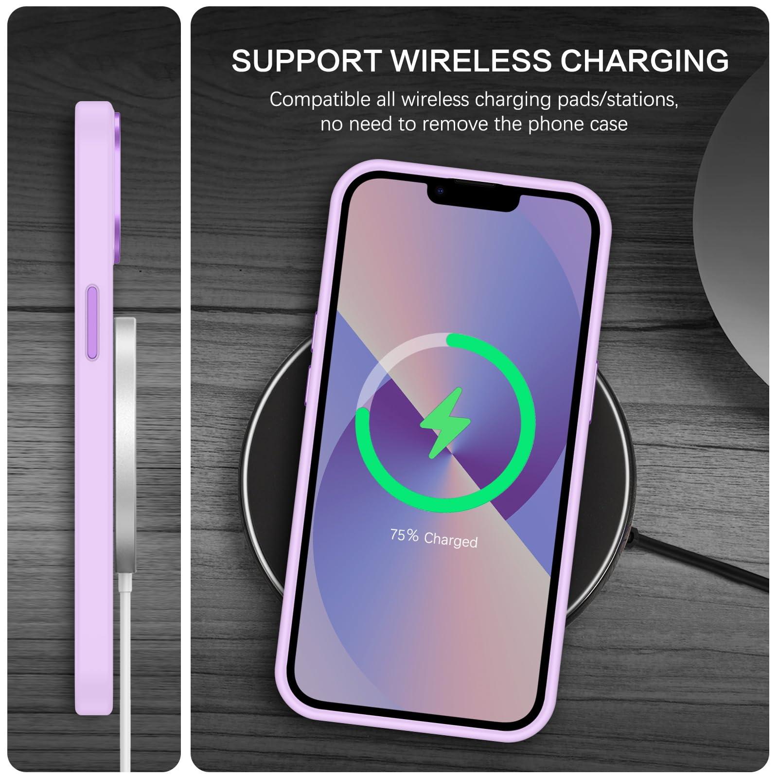 BENTOBEN Magnetic for iPhone 13 Case & iPhone 14 Case [Compatible with Magsafe] Translucent Matte Phone Case iPhone 13/14 Slim Shockproof Women Men Protective Cover for iPhone 13/14 6.1", Light Purple - Image 6
