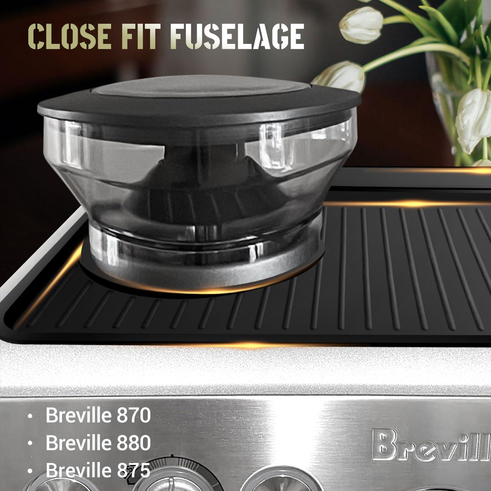 Tamping Mat for Breville 870/880, Espresso Tamper Mat, Food Grade Silicone Non-Slip, 11in x 9.25in, Waterproof Heat Resistant, Espresso Tamping Station for Espresso Machine Barista Accessories (Black) - Image 5