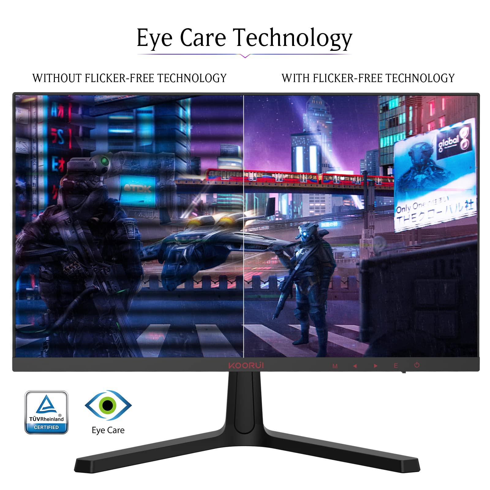 KOORUI 24 Inch Gaming Monitor -FHD 1080P Computer Monitor 165Hz VA 1ms, AdaptiveSync Technology, LED Monitors with Ultra-Thin, HDMI X2 /DP, VESA Compatible, Tilt Adjustable, Eye Care 24E4 - Image 5