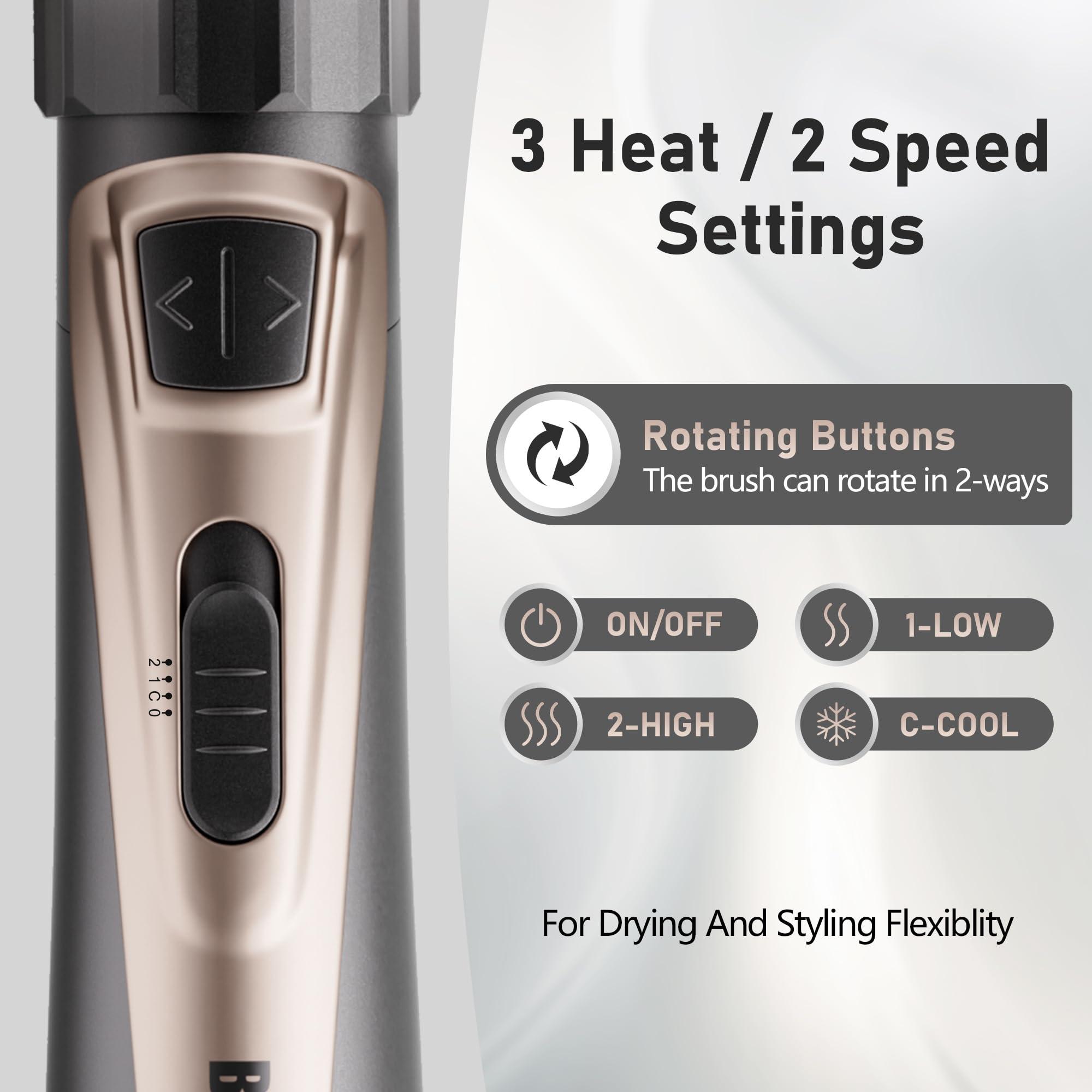 Beautimeter Hair Dryer Brush, Spinning Blow Dryer Brush for Smooth Blowouts, 3-in-1 Rotating Hot Air Brush Styler for Various Hair Styles - Image 3