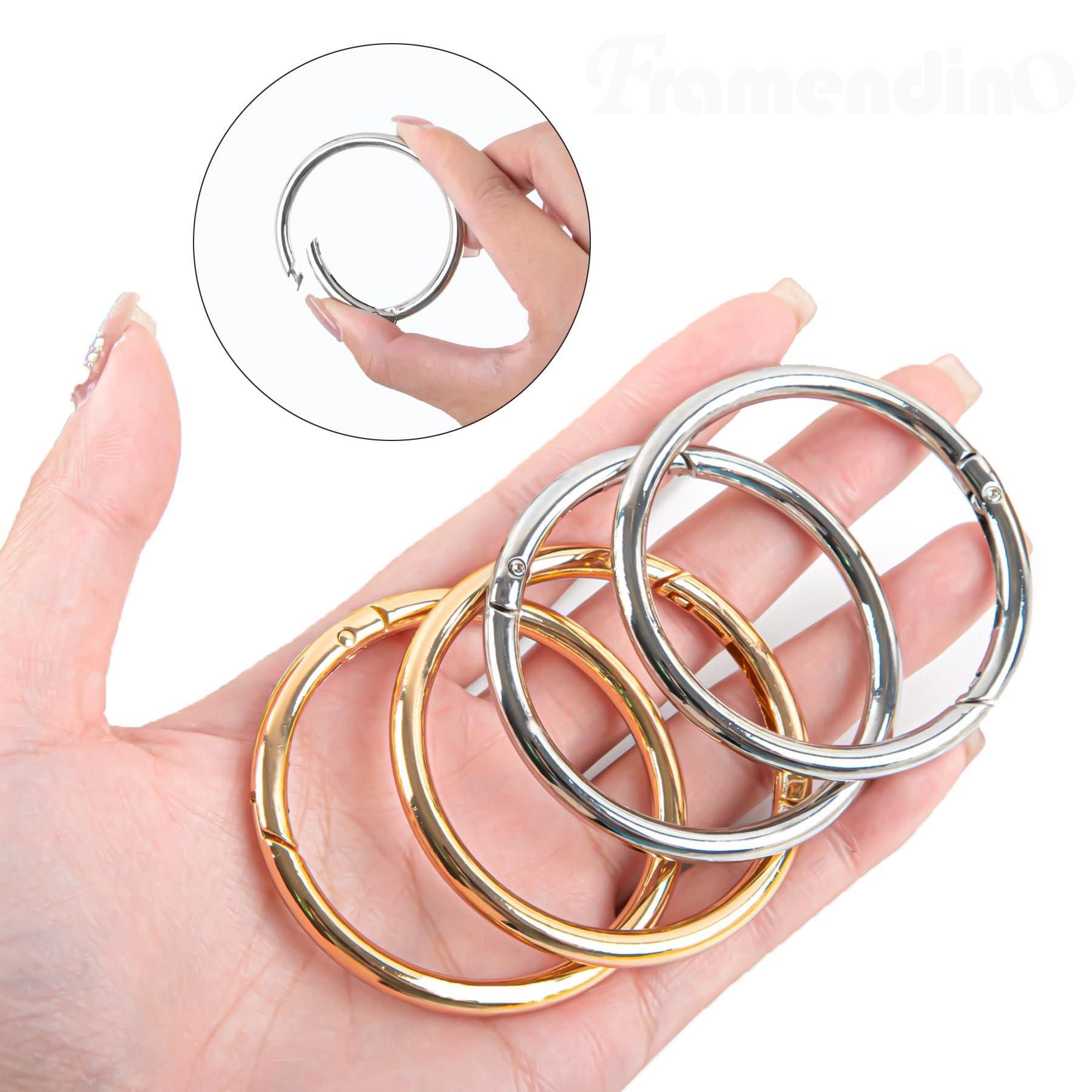 Framendino, Round Carabiners Clips Snap Hooks Zinc Alloy Spring Gate O Rings Buckles - Image 4
