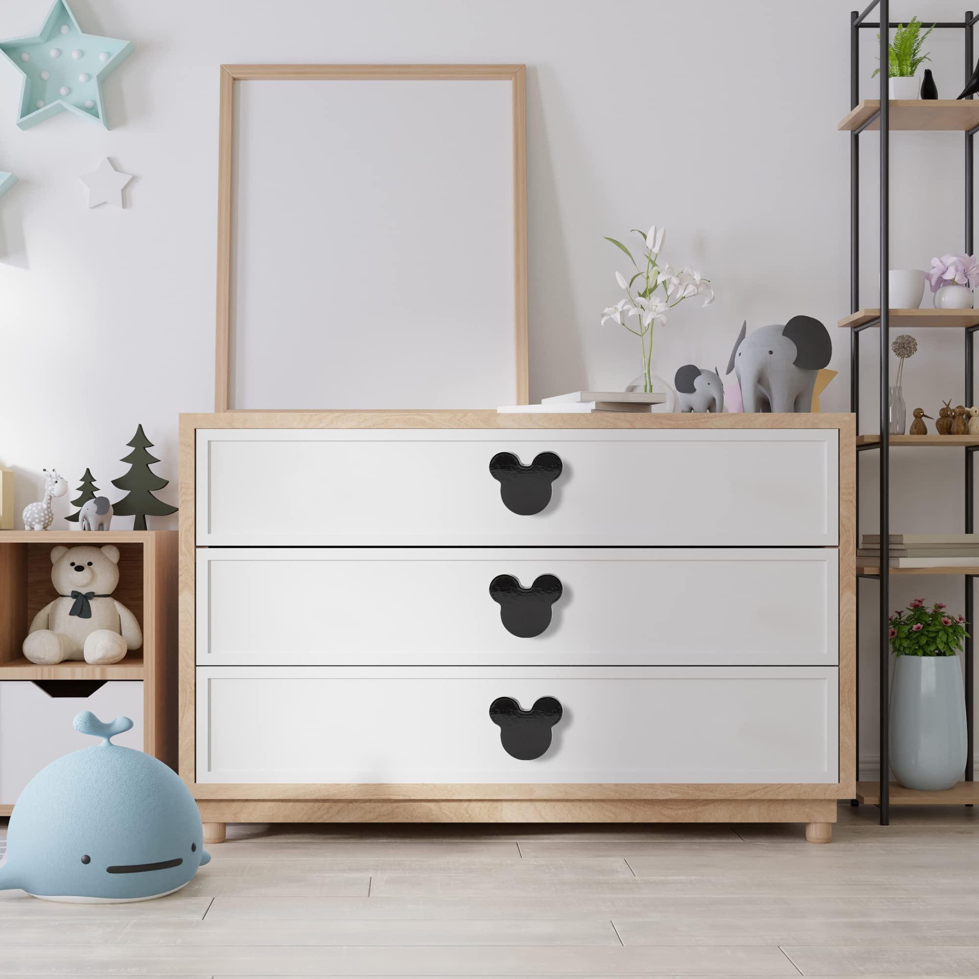 Wooden Mouse Cabinet Knobs with 2 Different Size Screws for Dresser Drawers,Wood Dresser Knobs for Kids Bedroom and Bathroom Decor,Kids Drawer pulls 6 Pack,Nursery Dresser knobs for Kids - Image 7