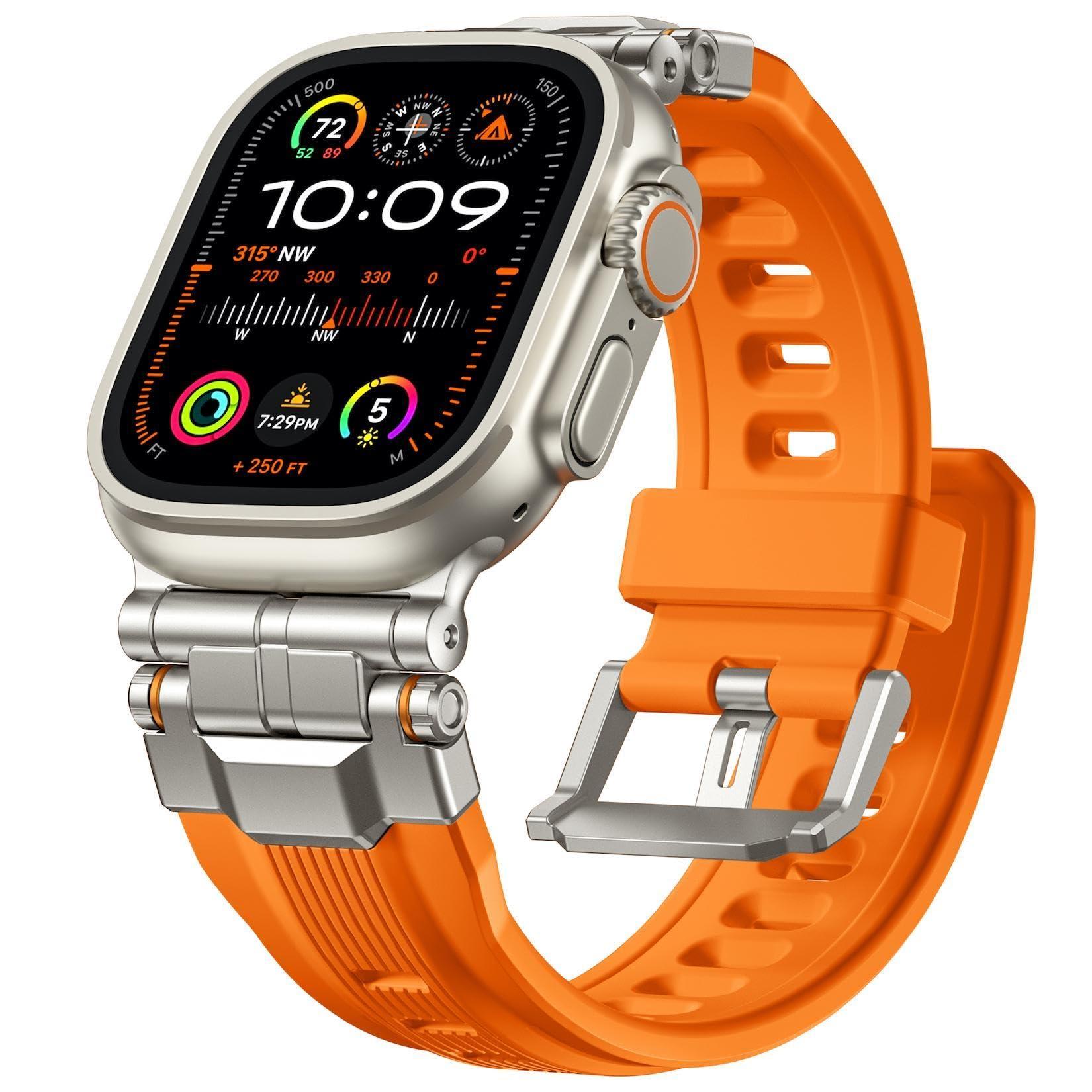Bandletic R-Steel Sport Band Compatible with Apple Watch Ultra 2/Ultra Band 49mm/46mm/45mm/44mm/42mm(3/2/1) + R-Lite Fit Magnetic Band - Image 2