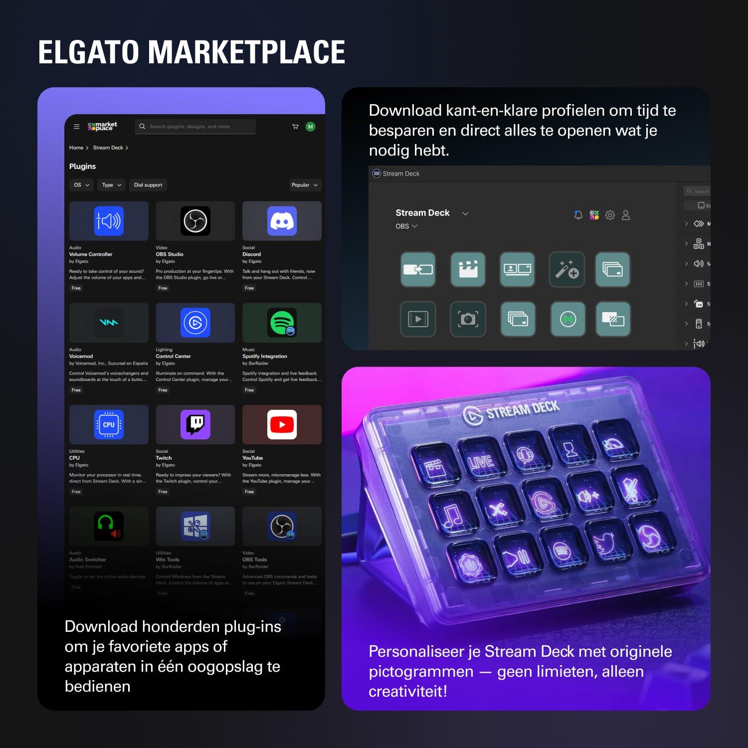 Elgato Stream Deck MK.2 White – Studio Controller, 15 macro keys, trigger actions in apps and software like OBS, Twitch, ​YouTube and more, works with Mac and PC - Image 9