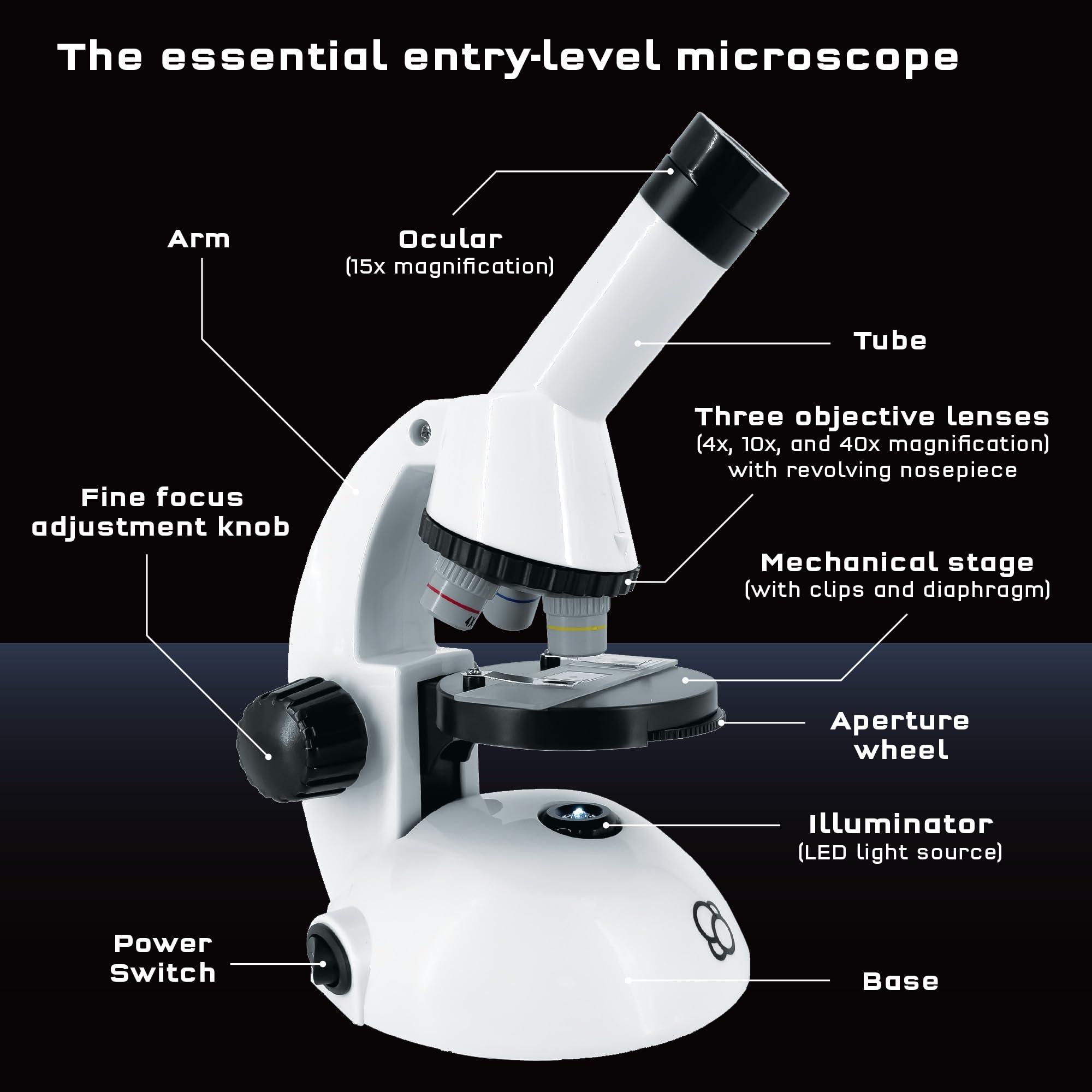 The Thames & Kosmos Microscope Essential STEM Tool with Smartphone Adapter to Capture & View Microscopic Images, Entry-Level Student Science Device, 60x to 600x Magnification & 45 Accessories - Image 3