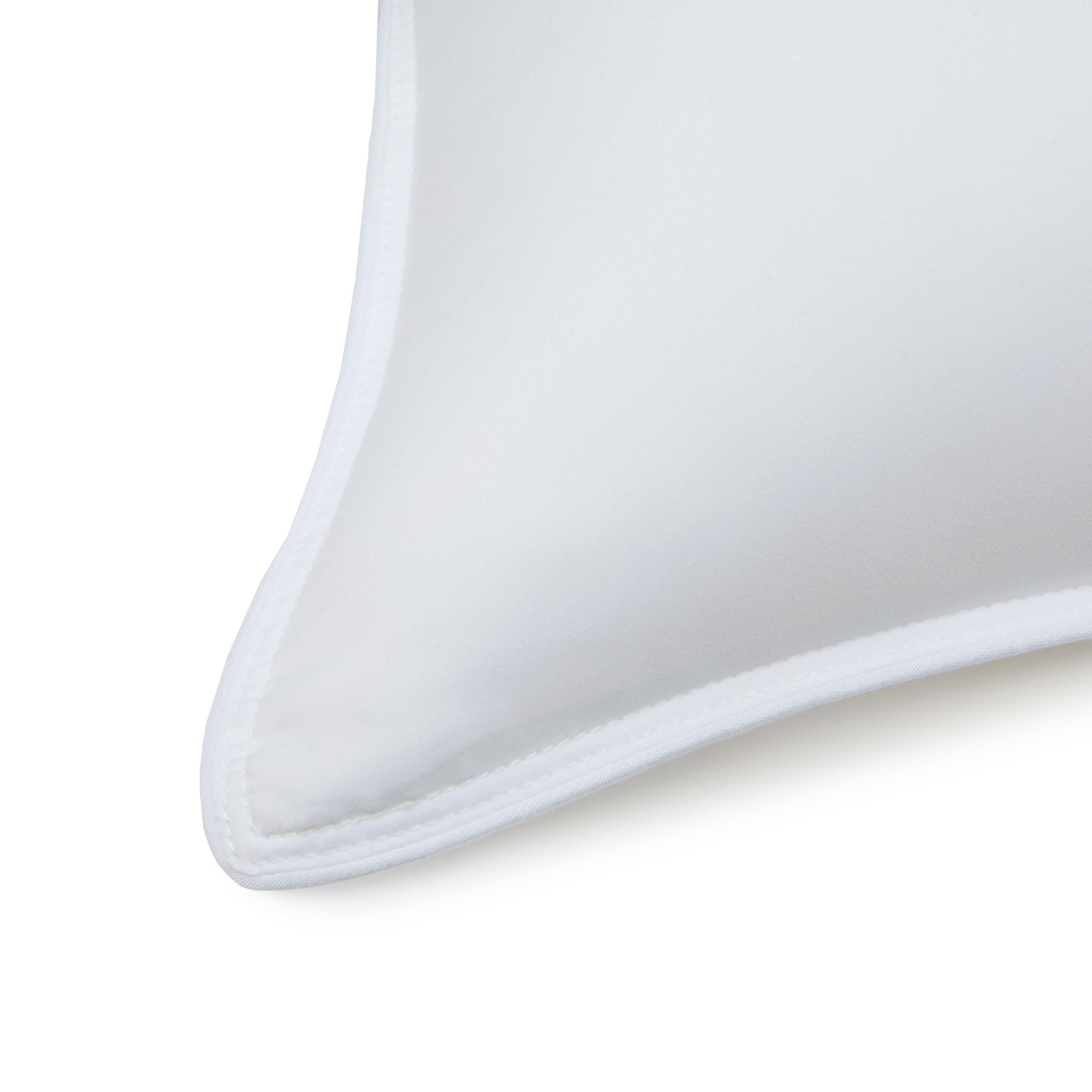 Amazon Basics Down Alternative Pillow for Back Side Sleepers, Medium Density, Standard Size, 26" x 20", 2-Pack, White - Image 4