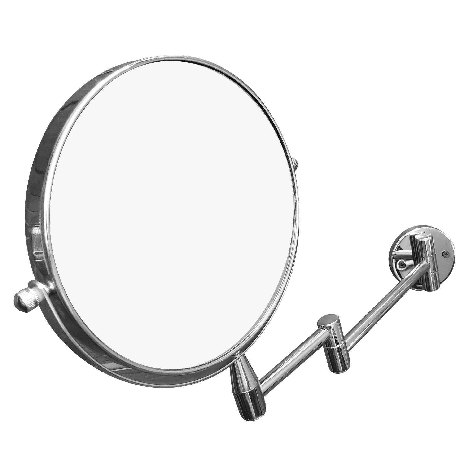 Rucci Normal View Swivel Arm Wall-Mounted Mirror, Silver, 7X - Image 4