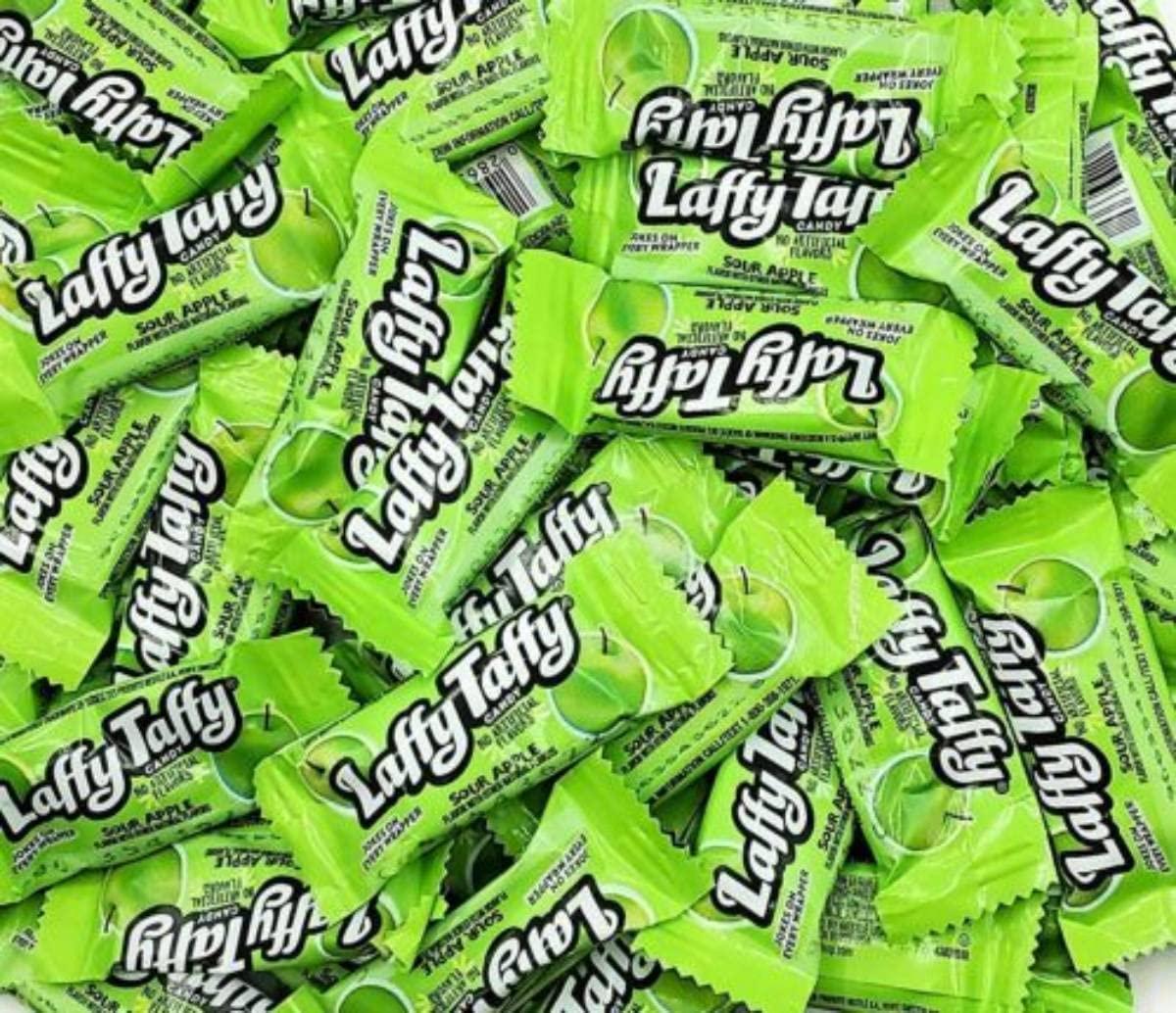 Laffee Taffy Gluten-Free Tangy Mima's Summer Mega Sale Candy - (1LB) Sour Green Apple Deliciously Stretchy Candy for Snacking and Sharing - Taffy Treats Individually Wrapped - Image 3