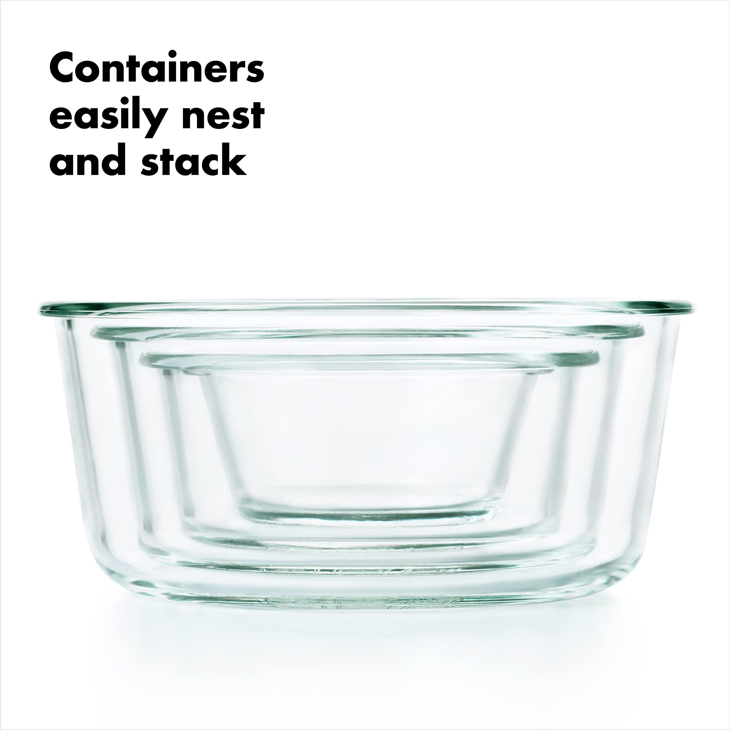 OXO Good Grips 4 Cup Smart Seal Leakproof Glass Round Airtight Food Storage Container - Image 5