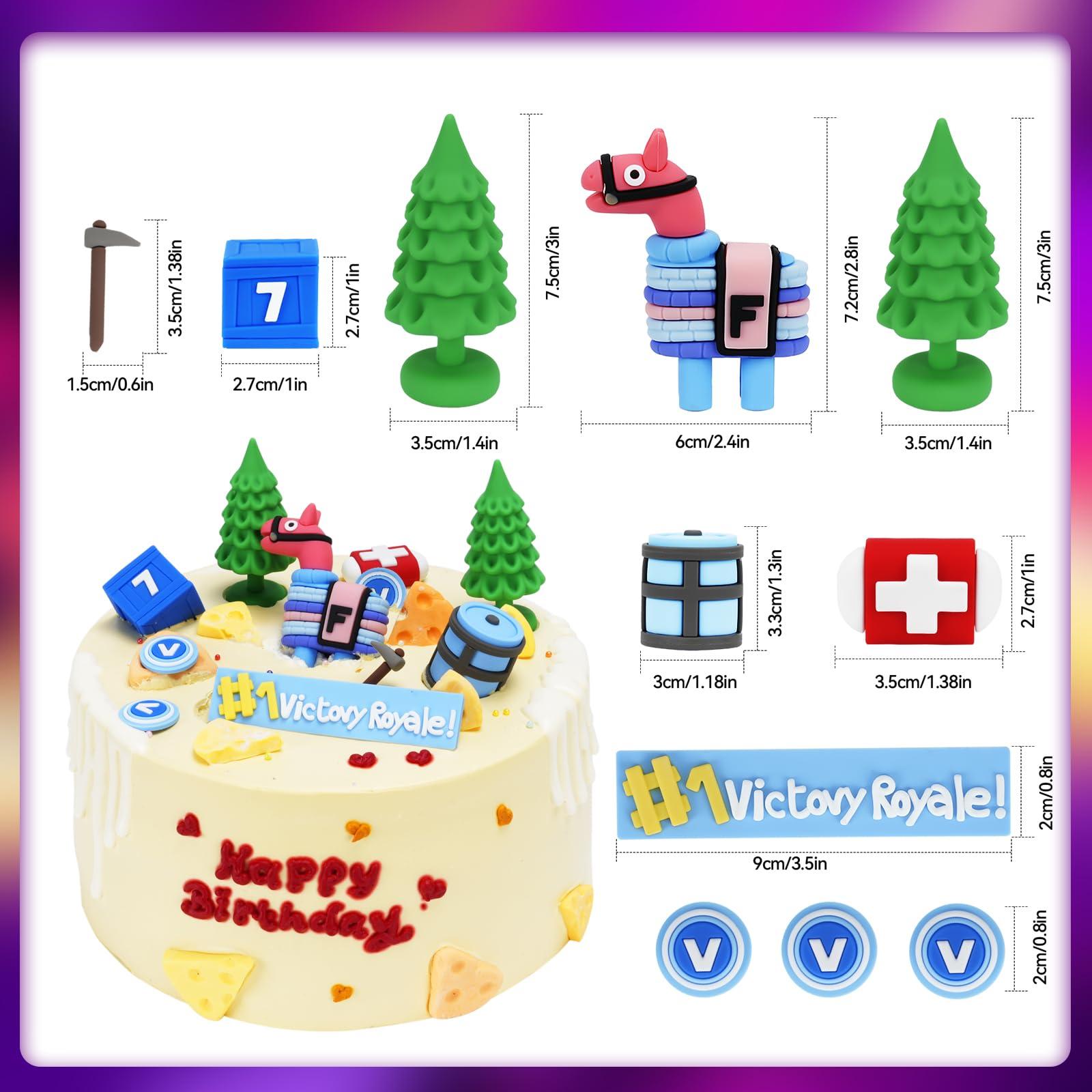 Battle Royale Video Game Cake Toppers - 11 Piece Set for Themed Birthdays - Enhanced Party Decorations - Image 3
