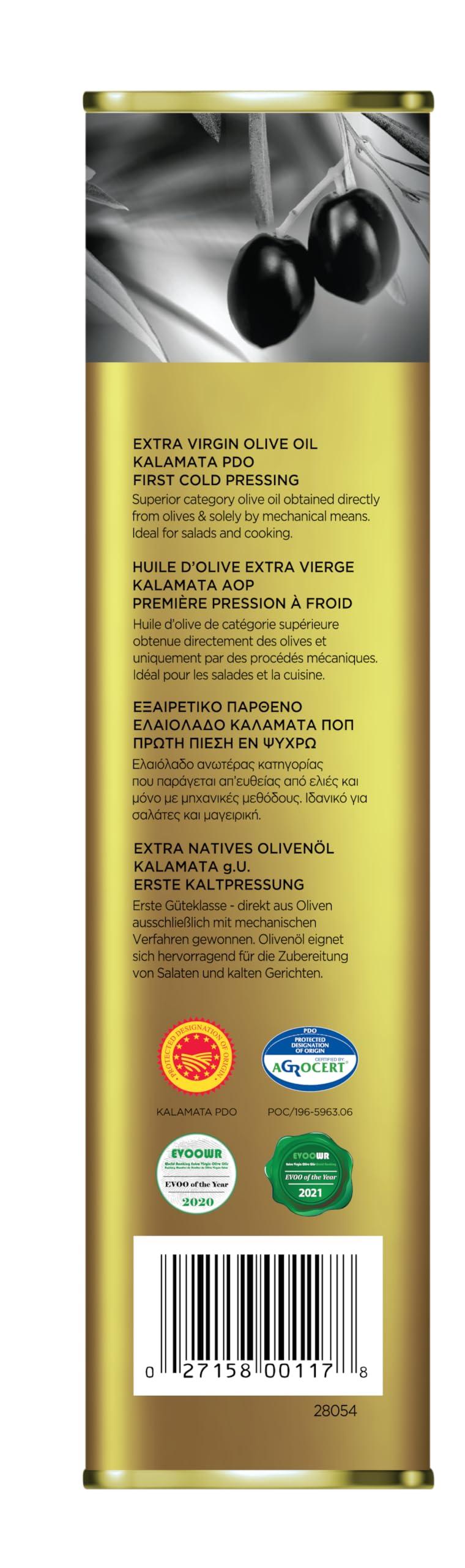 Iliada Kalamata PDO Extra Virgin Olive Oil, 3Lt | Multi-Awarded | Single Region 100% Greek | Monovarietal Koroneiki | Cold Press | Polyphenol Rich | Chef's Favorite - Image 3