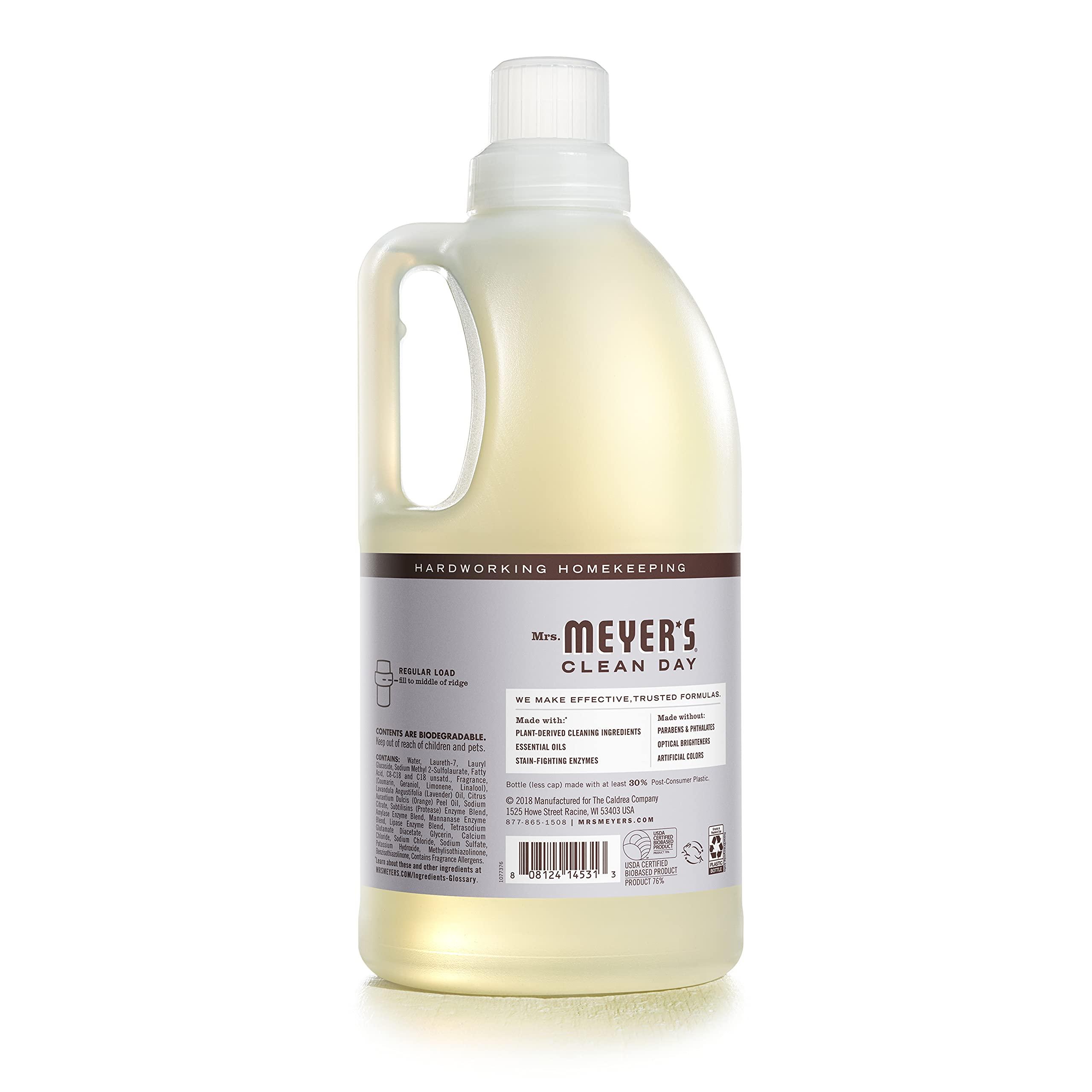 MRS. MEYER'S Clean Day Liquid Laundry Detergent, Cruelty Free and Biodegradable Formula, Lavender Scent, 64 oz- Pack of 2 - Image 2