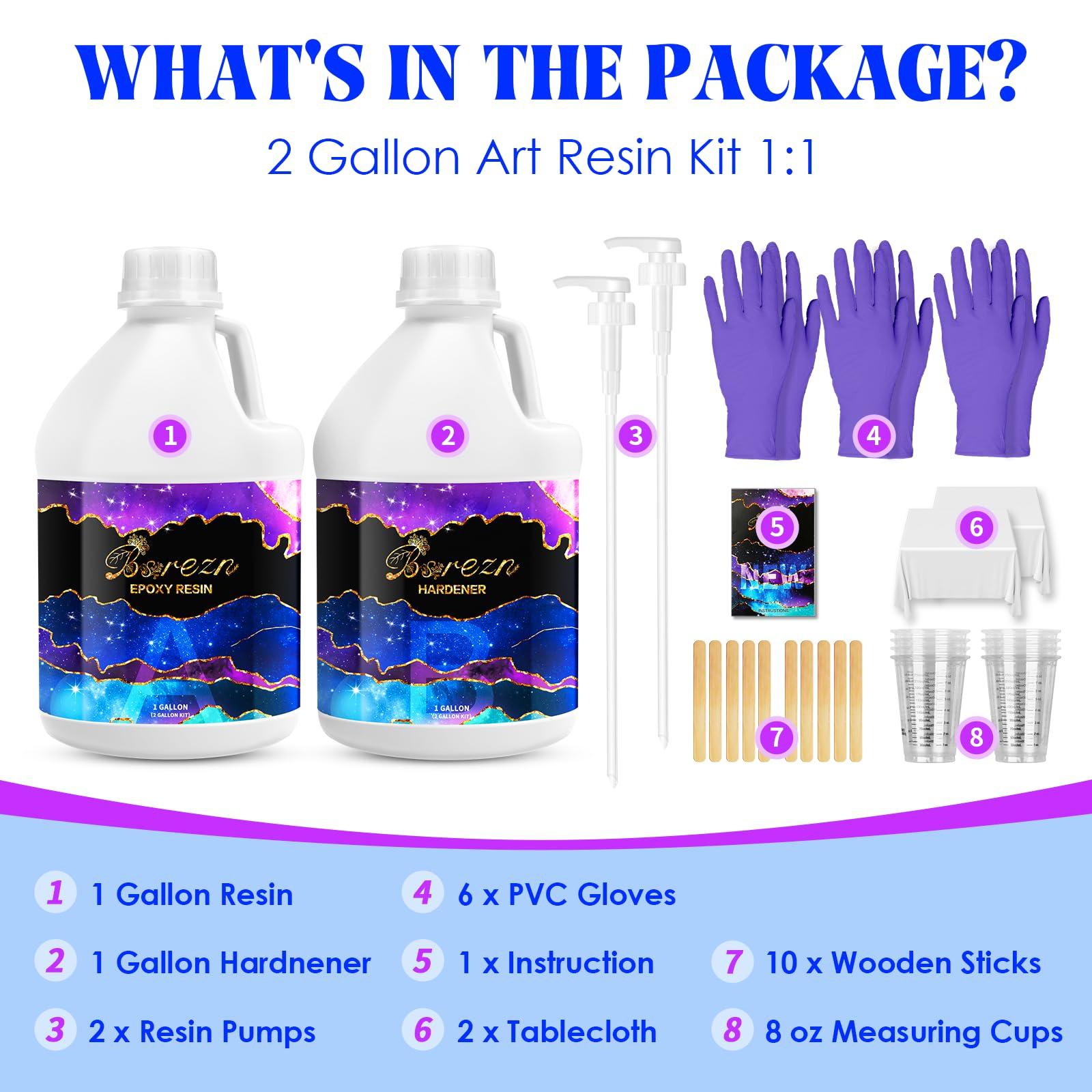 Bsrezn 2 Gallon Epoxy Resin Kit with Pumps – Crystal Clear, Bubble-Free, No Yellowing, Self-Leveling, Mix 1:1 Epoxy Resin for Art, Crafts, Wood, and Resin Molds (1 Gallon x 2) - Image 7