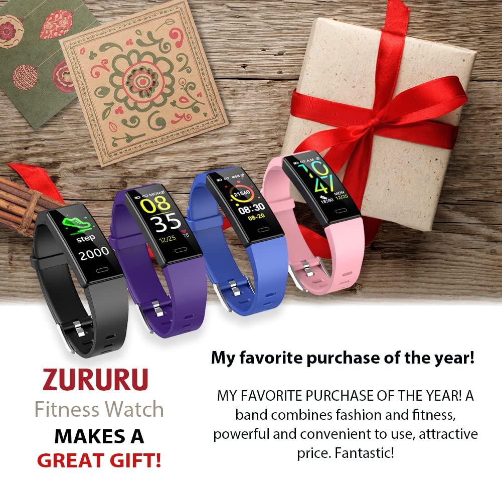 ZURURU Fitness Tracker with Blood Pressure Heart Rate Sleep Health Monitor for Men and Women, Upgraded Waterproof Activity Tracker Watch, Step Calorie Counter Pedometer Purple - Image 6