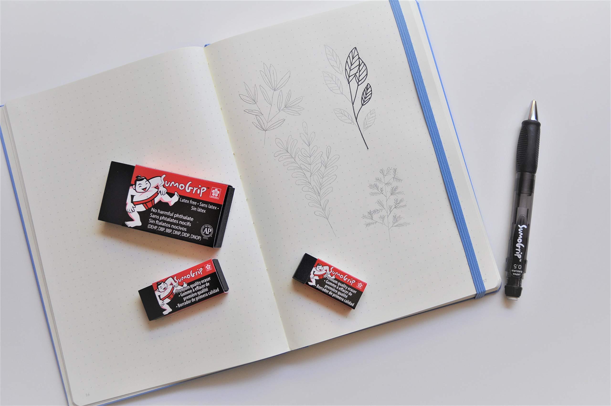 SAKURA SumoGrip Pencil with Comfort Grip - 0.9 mm Ergonomic Mechanical Pencil - Clear - Image 2