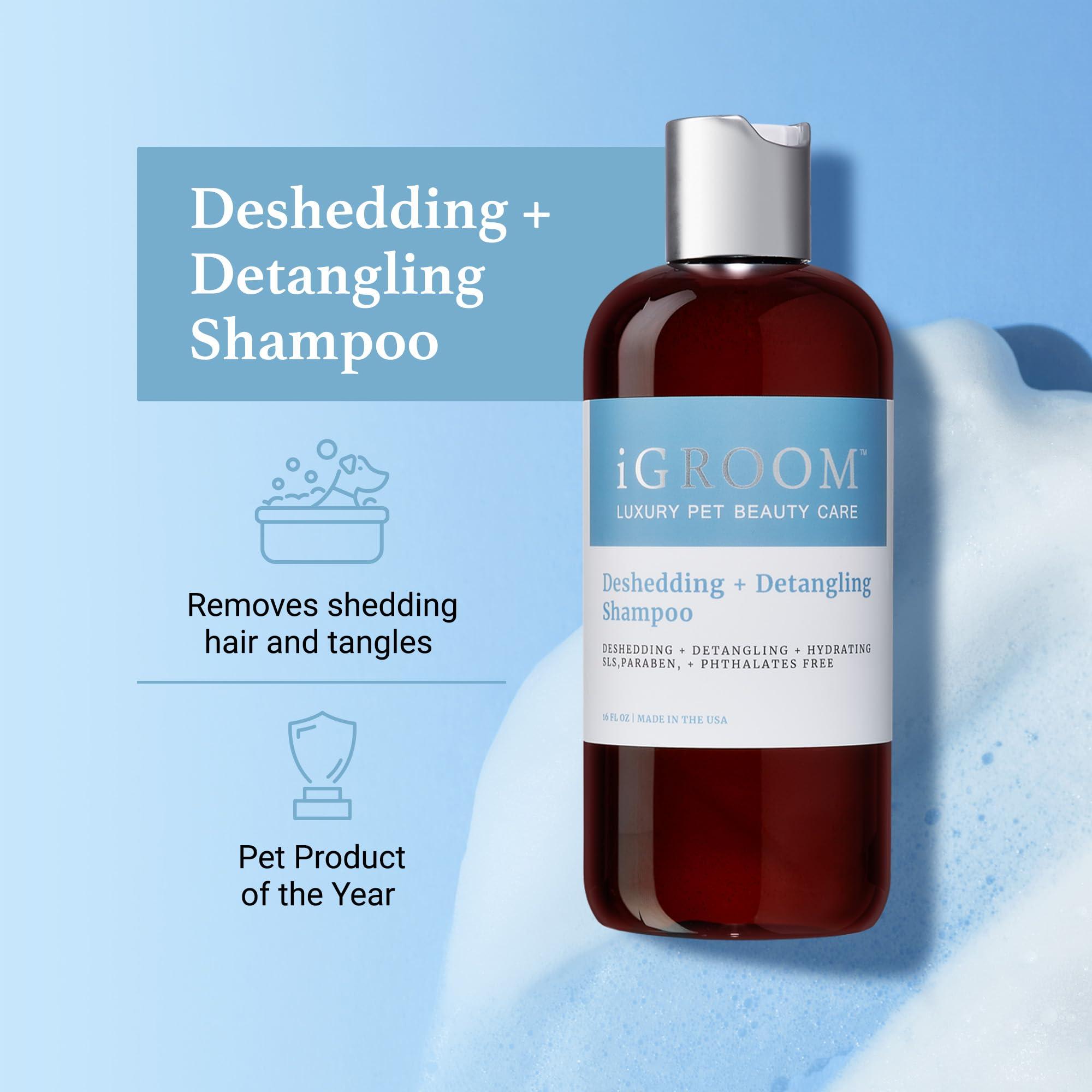 iGroom Deshedding & Detangling Dog Shampoo, Luxury Pet Beauty Care, Loosen Tangles + Unwanted Undercoat, Adds Shine + Volume, Made in USA (1 GAL) - Image 2