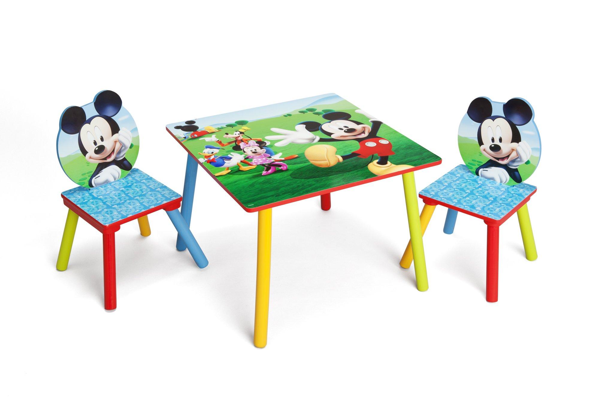 Delta Children - Disney Mickey Mouse Kids Table and Chair Set 3- Piece Set (2 Chairs Included) - Ideal for Arts & Crafts, Snack Time, Homework & More, Pink - Image 3