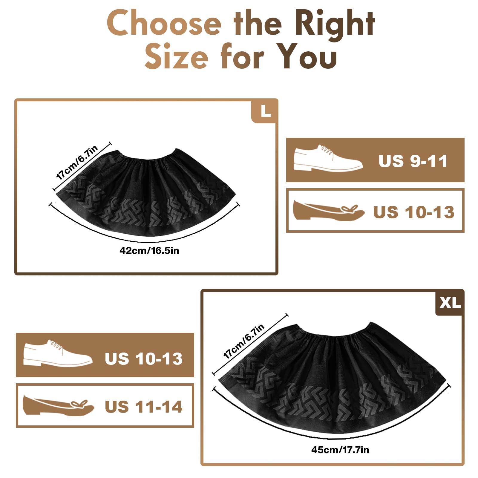 Recycable Shoe Covers Disposable - Black Shoe Covers for Indoors,50Pcs Booties for Shoe cover,Fits Up To 11 US Men and 13 US Women Size,Recyclable Non-Woven Fabric - Image 7