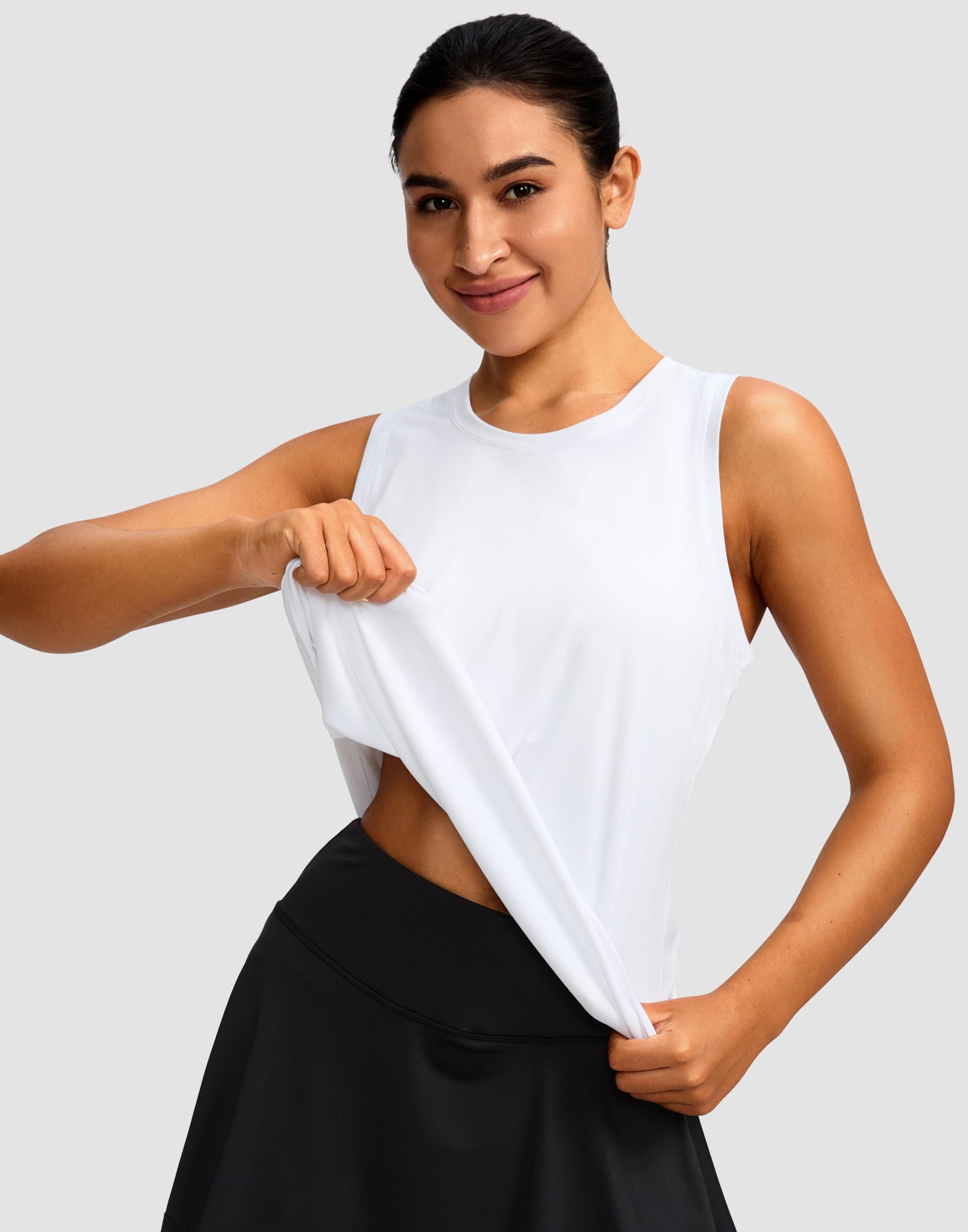 Women's Workout Tops Racerback Athletic Tank Tops Sleeveless Loose Fit Yoga Running Gym Shirts for Women - Image 2