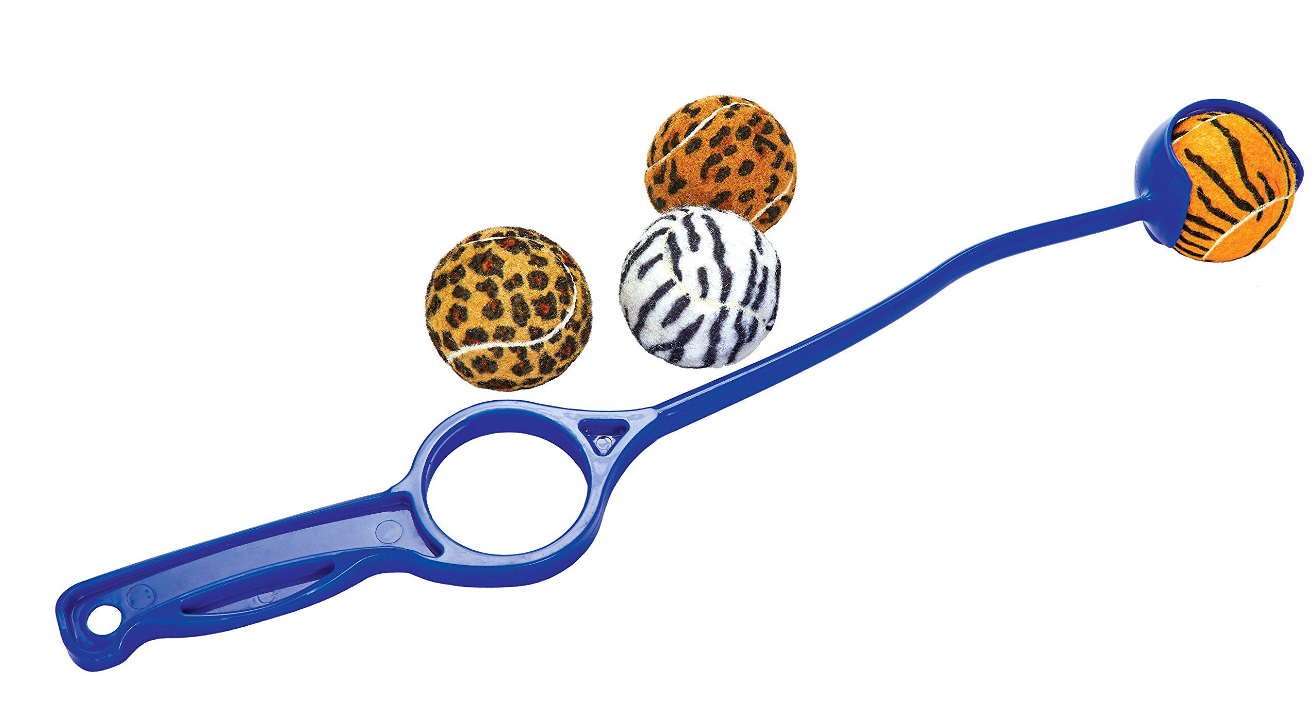 Unique Sports Launch-It Dog Ball Launcher with 4 Animal Print Squeaker Balls - Image 4