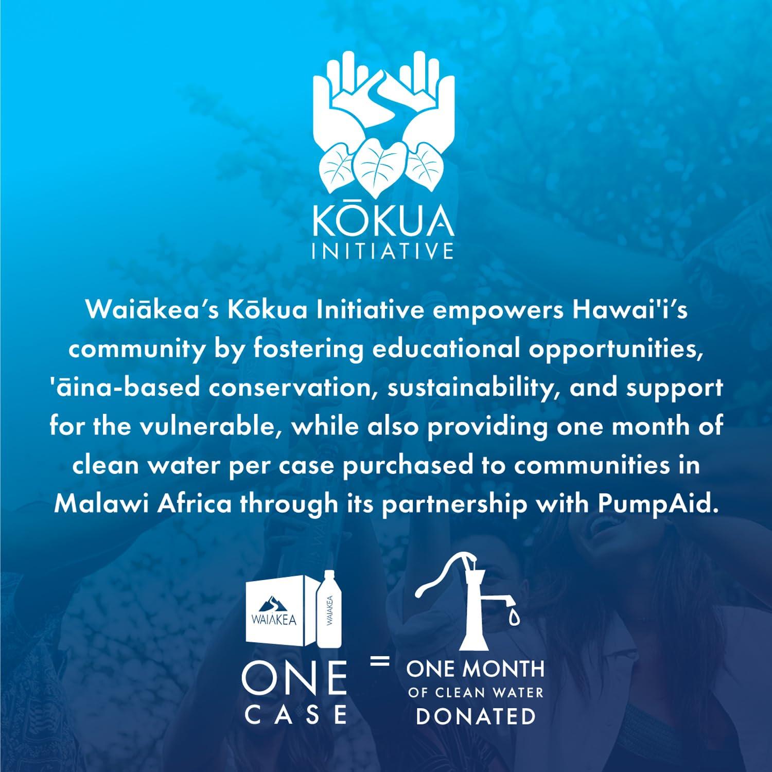 Waiakea Hawaiian Volcanic Water, Naturally Alkaline, 100% Recycled Bottle, 1L (Pack of 12), 33.8 Fl Oz (Pack of 12) - Image 5
