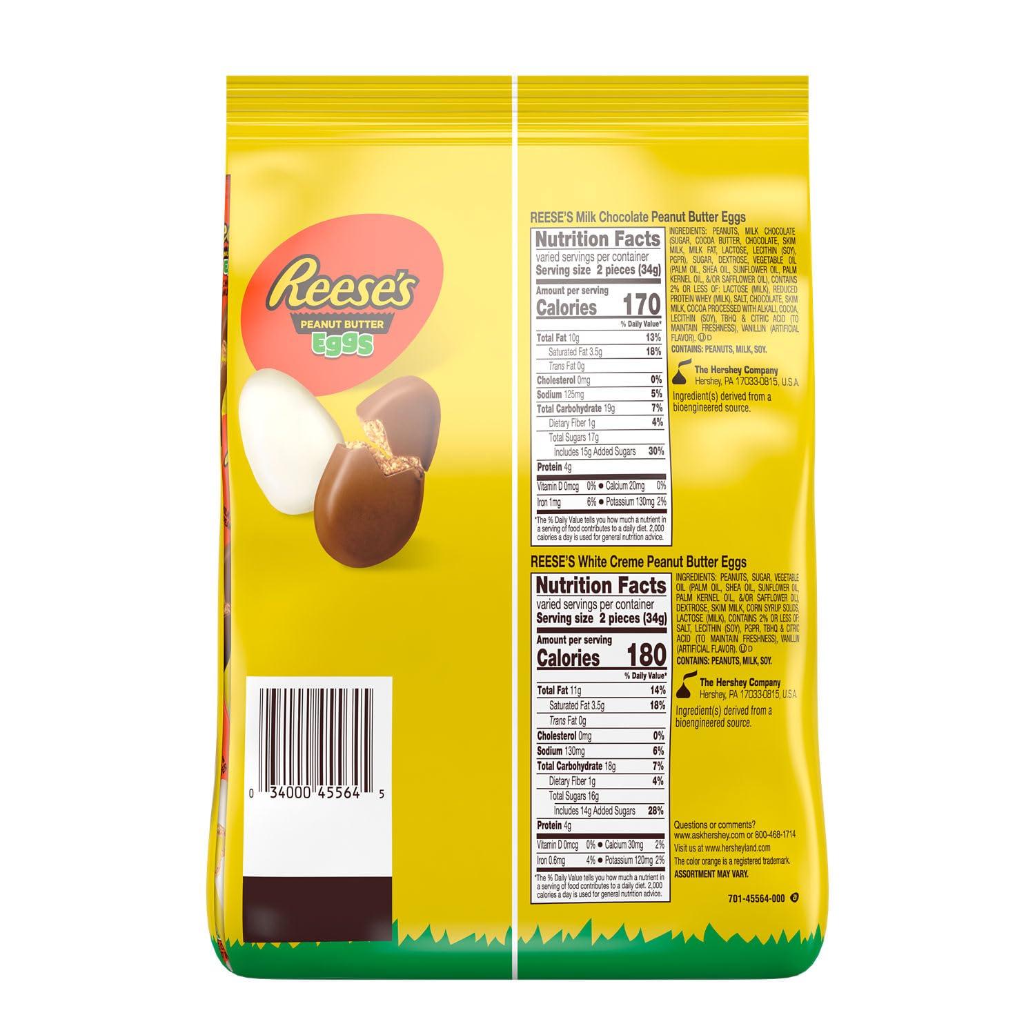 REESE'S Assorted Flavored Snack Size Peanut Butter Eggs, Easter Candy Bag, 31.2 oz - Image 2