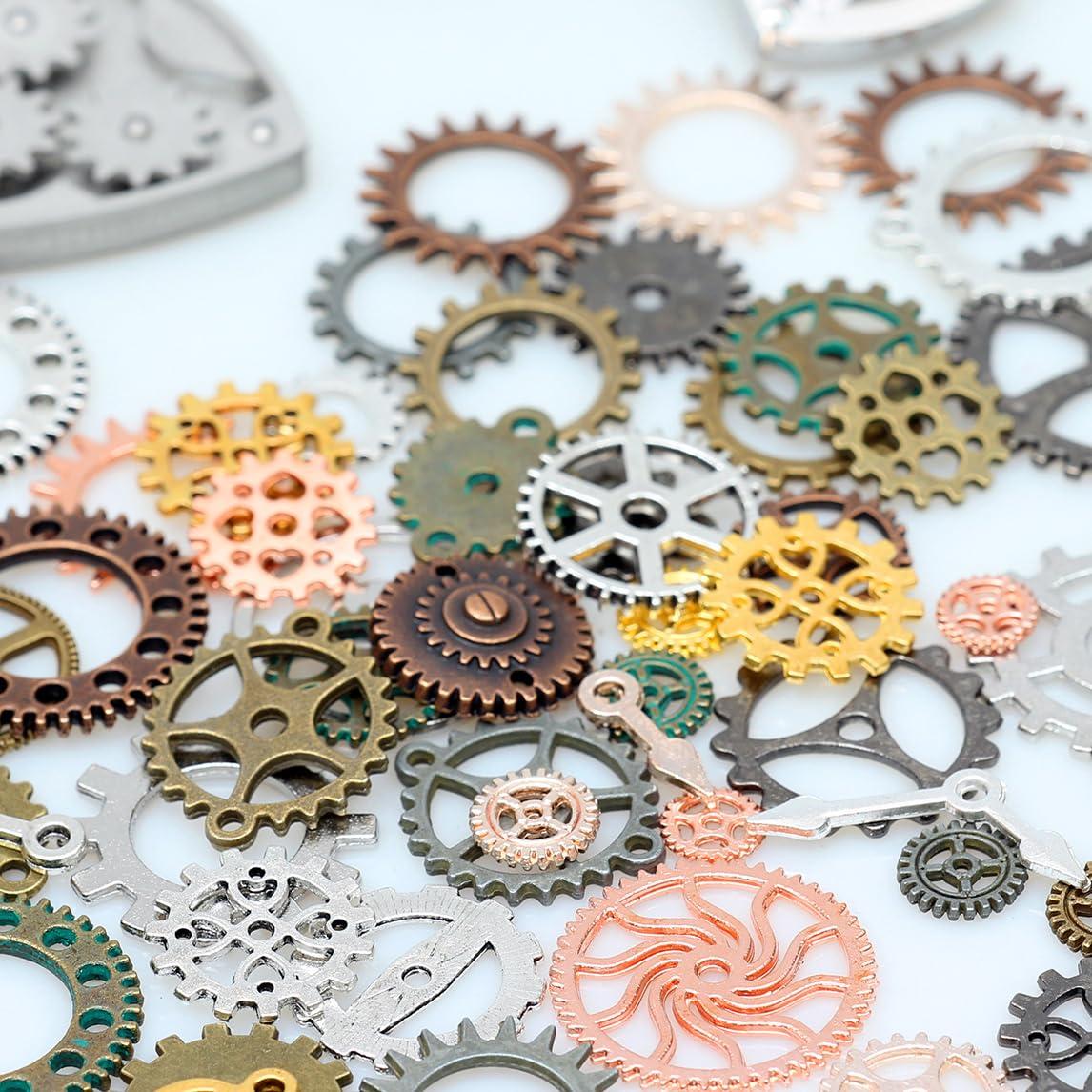 stino 100 G Vintage Antique Metal Charms for Jewelry Making, Bulk Silver & Gold, for Bracelet, Necklace, Earrings DIY Crafts