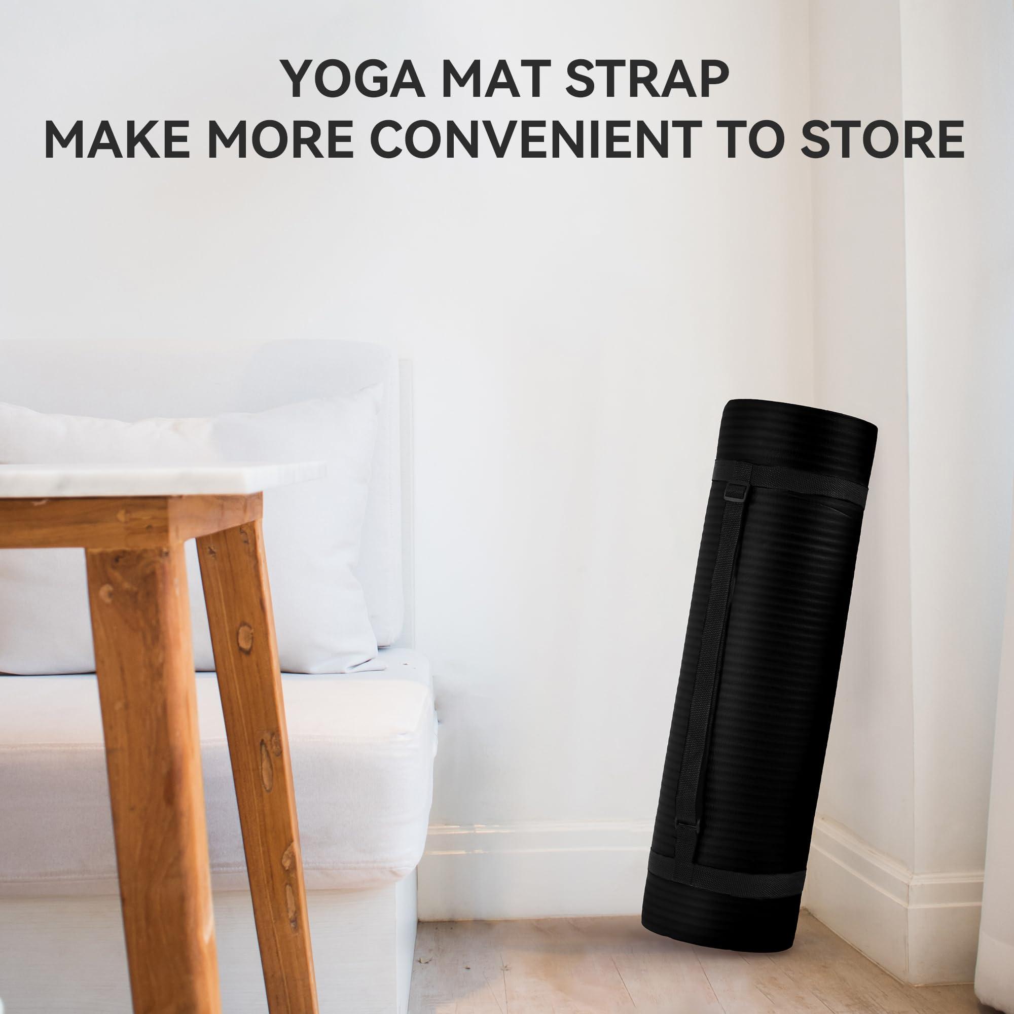 Fitvids Yoga Mat, 1/2-Inch Extra Thick High Density Exercise Mat, Anti-Tear Exercise Yoga Mat with Carrying Strap, Suitable for Various Yoga Exercises - Image 7
