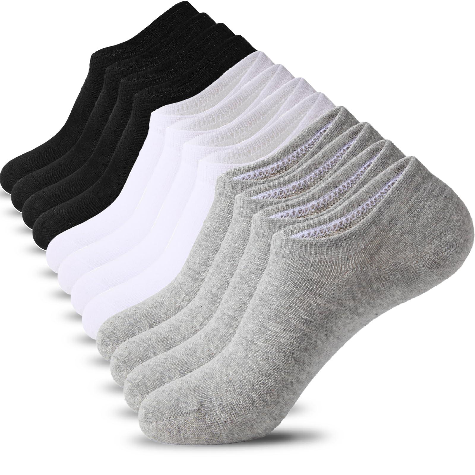 Nroktia 6/10 Pairs Non Slip No Show Socks Womens and Mens Low Cut Invisible Liner Ankle Socks