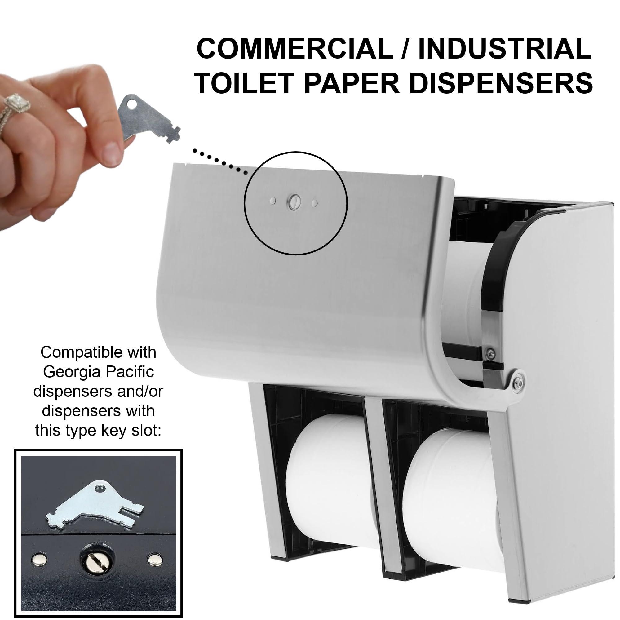 Paper Towel Dispenser Key for Georgia Pacific Commercial Machines - Also Fits GP Toilet Paper and Soap Dispensers, 3-pk - Image 3