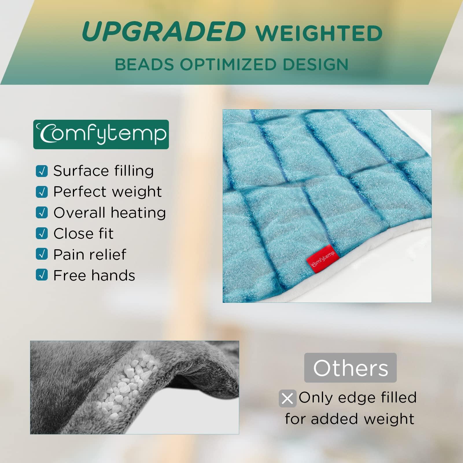 Comfytemp Heating Pad for Neck and Shoulders and Back, Father's Day Gifts, FSA HSA Eligible 2.6lb Weighted Electric Heat Pad for Pain Relief, 9 Heat Settings, Birthday Gifts for Women Men Mom Dad - Image 4