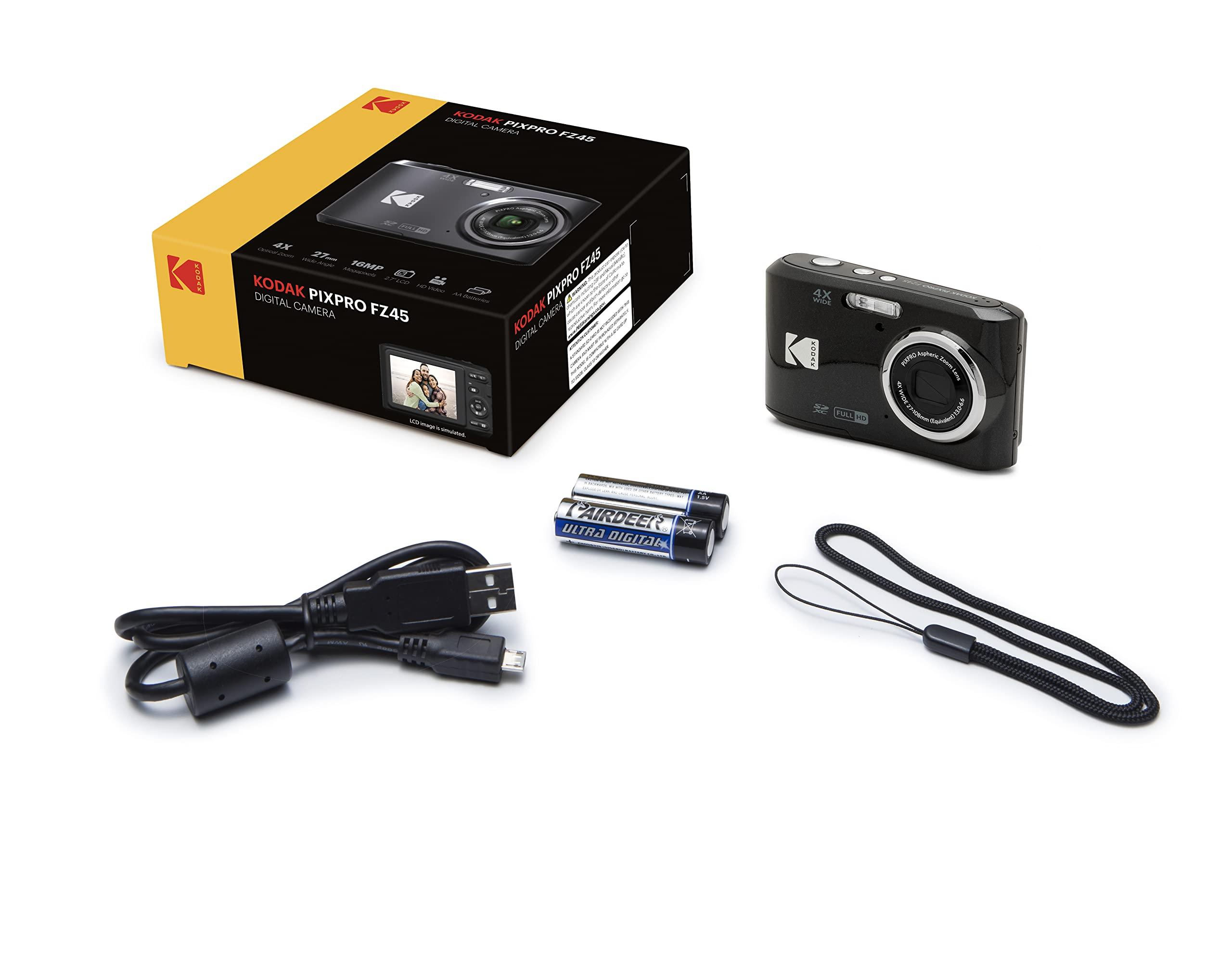 KODAK PIXPRO Friendly Zoom FZ45-BK 16MP Digital Camera with 4X Optical Zoom 27mm Wide Angle and 2.7" LCD Screen (Black) - Image 7