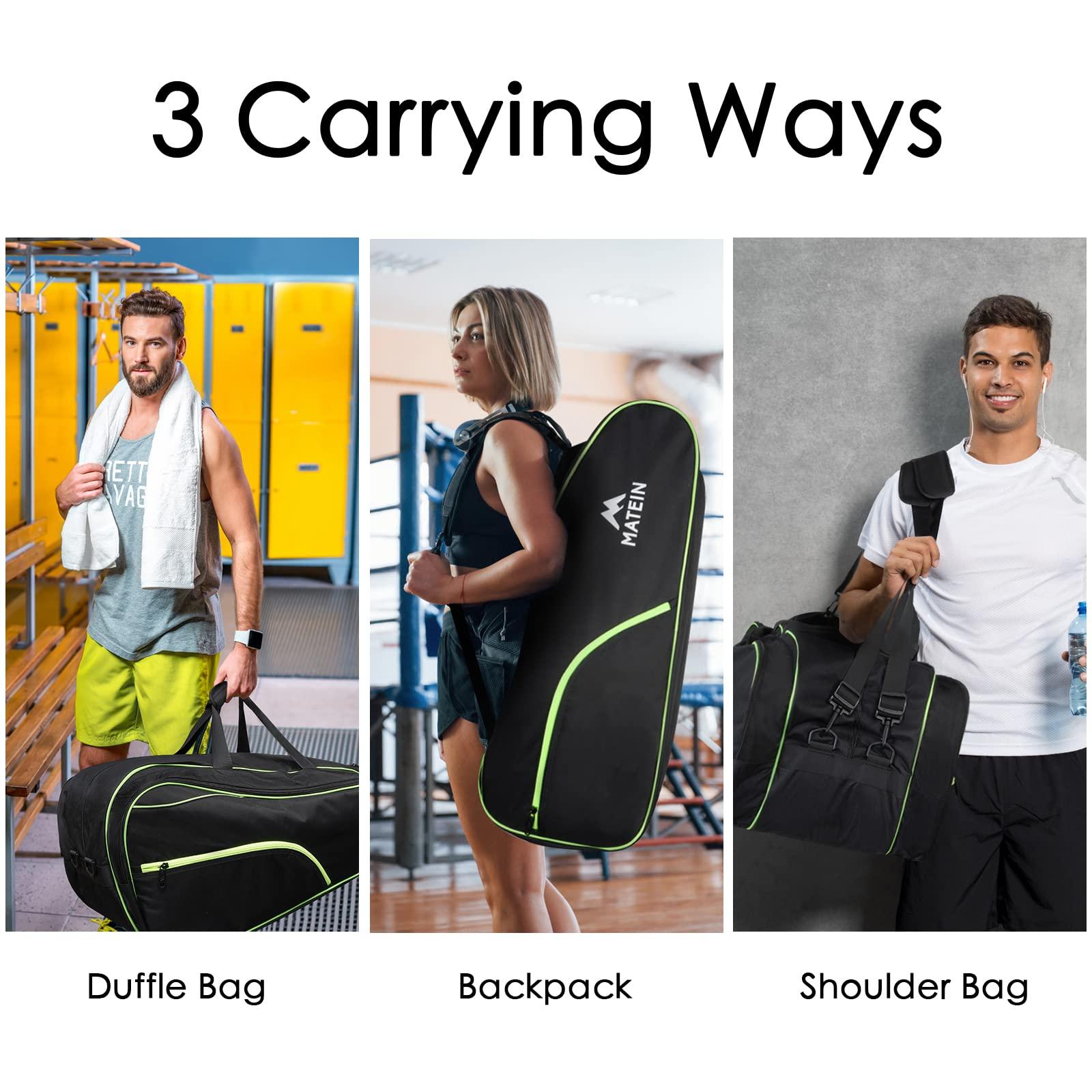 MATEIN Tennis Bag 6 Rackets, Extra Large Protective Convertible Racquet Bag with Shoes Compartment for Men Women, Racket Backpack with Cooler Pocket & Removeable Shoulder Strap for Sport Equipment - Image 7