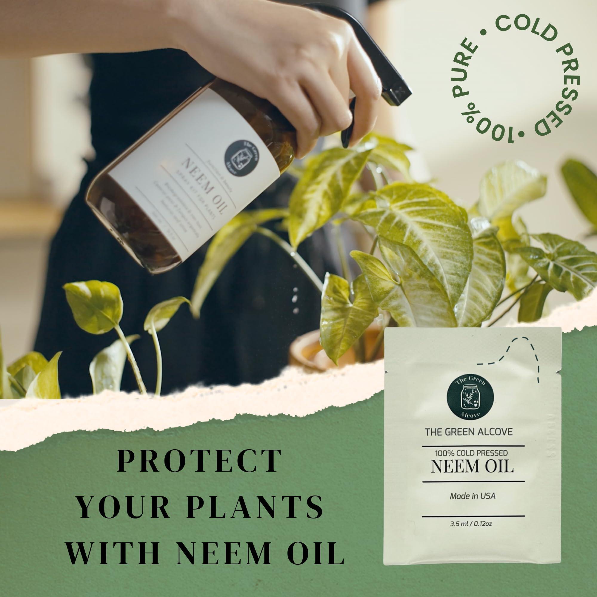 100% Cold Pressed Neem Oil Spray Refill for Indoor and Outdoor Garden Plants, Makes 80 fl oz | The Green Alcove… - Image 2