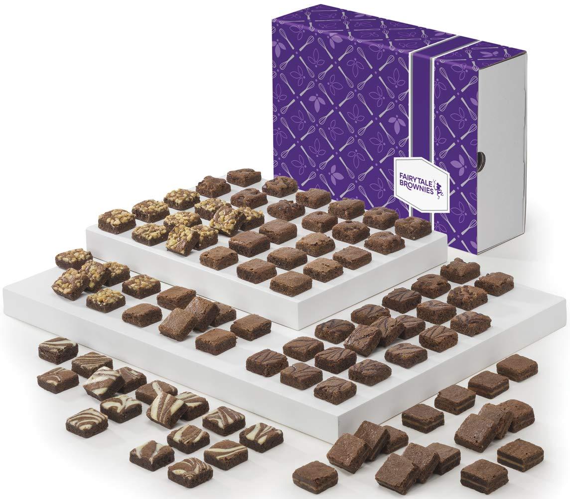 Fairytale Brownies Giant Morsel 96 Individually Wrapped Gourmet Chocolate Food Gift Basket - 1.5 Inch x 1.5 Inch Bite-Size Brownies - 96 Pieces - Item JF496