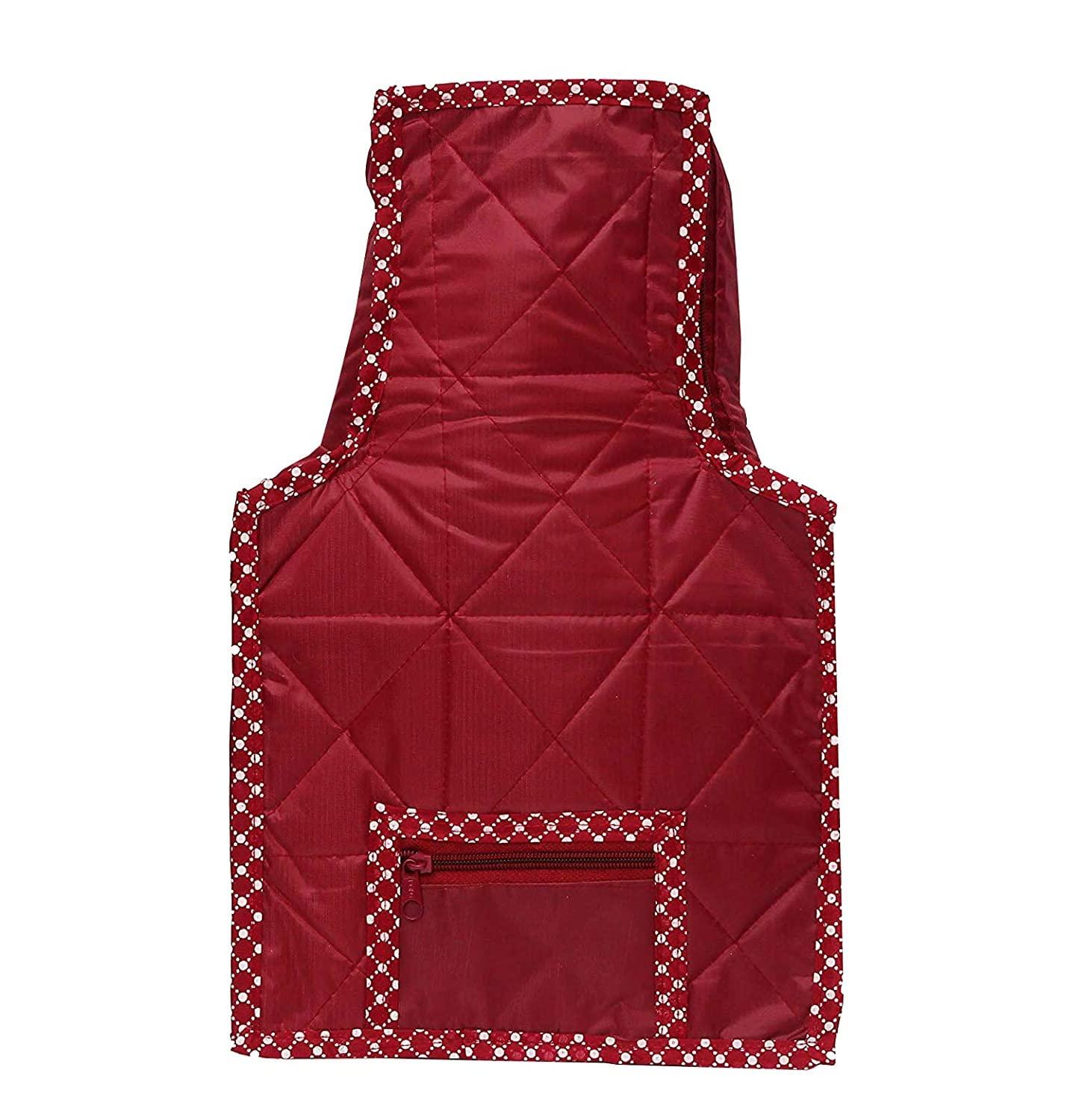 atorakushon Fabric Saree and Blouse Covers Garments Clothes Storage Bag Wardrobe Organizers With Double Zip Lock Set of 7 For Lehenga Dress Accessories Maroon - Image 8