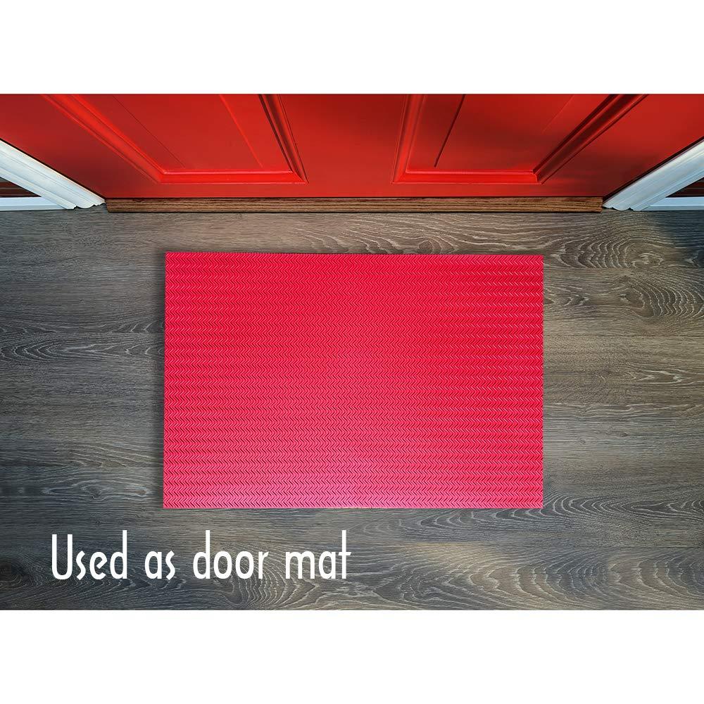 Unikstep, Rubber Sheet, 21.5"x14.5", Thick 0.08", for Shoe Sole Heel Repair, Furniture Pad, Vibration Reduce, DIY Gasket Seal Pad, Floor Anti Slip Cushion (Red Color S Pattern) - Image 6