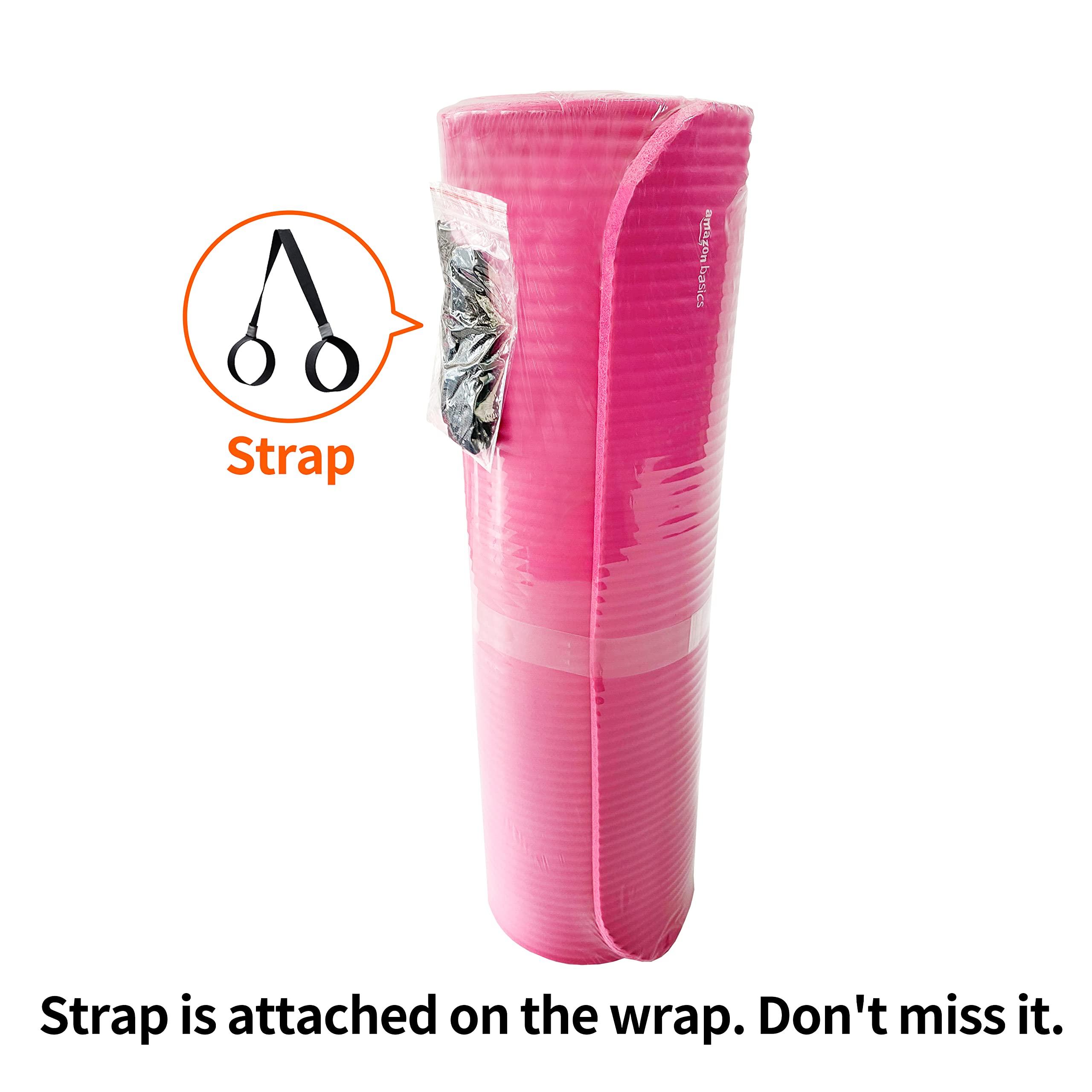 Amazon Basics 1/2 Inch Extra Thick Exercise Yoga Mat with Carrying Strap, Cushioned Support, for Fitness and Gym Workouts - Image 8