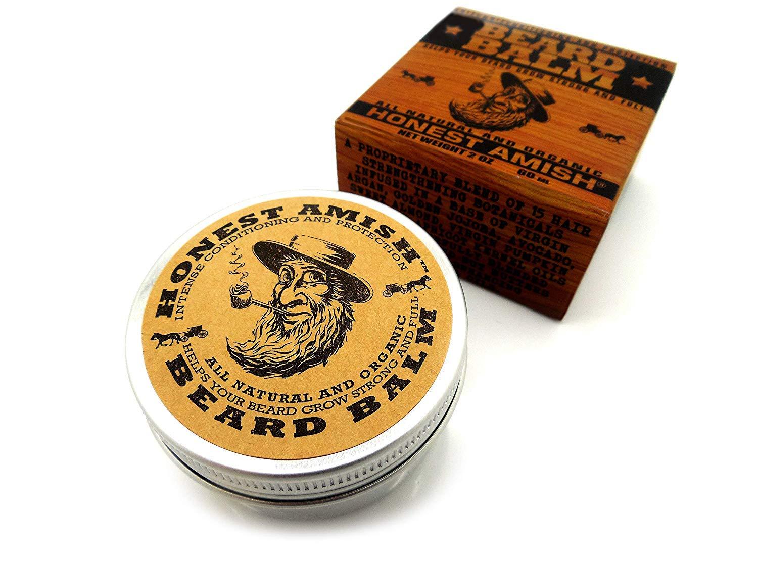 Honest Amish Beard Balm Leave-in Conditioner - Made with only Natural and Organic Ingredients - 2 Ounce Tin - Image 3
