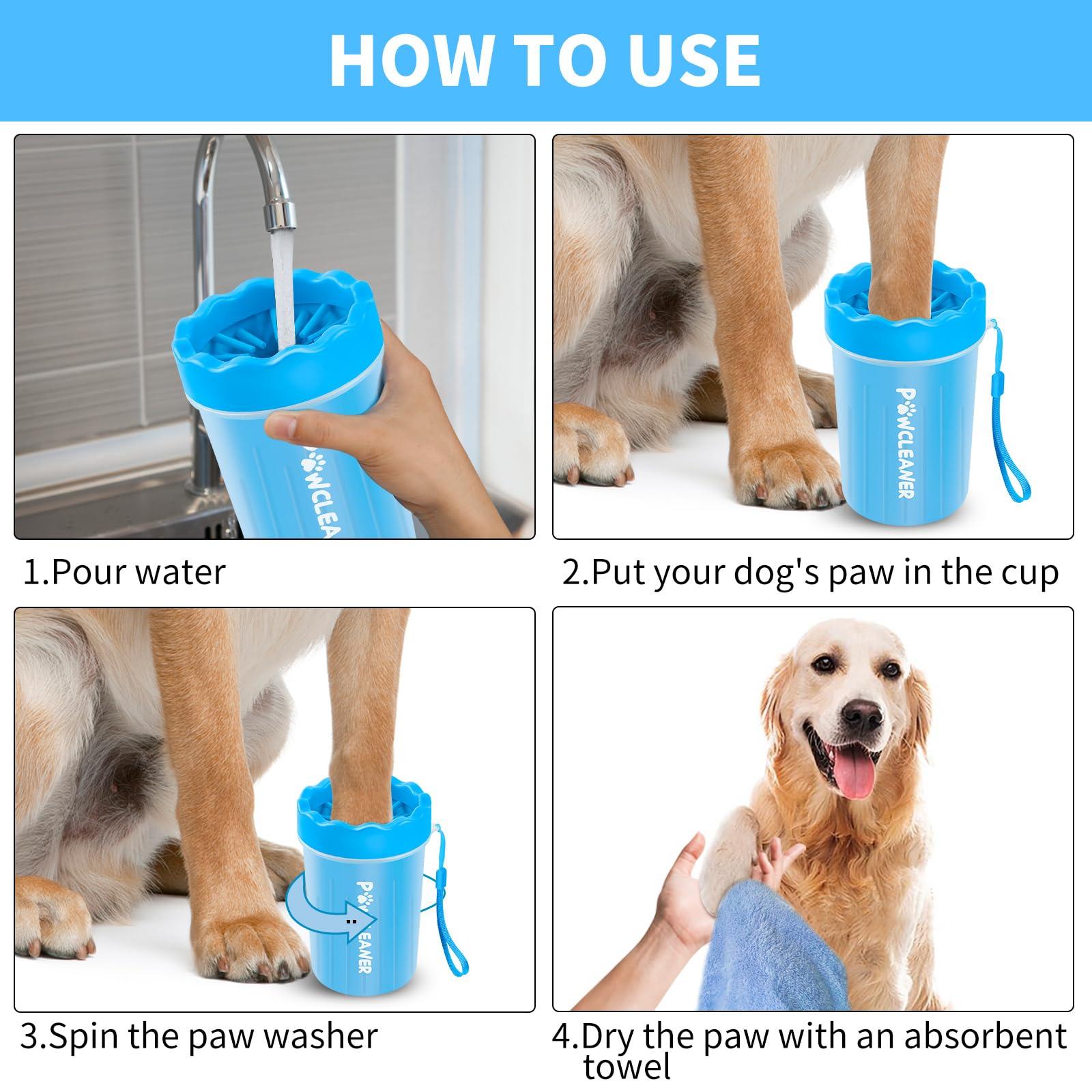 Dog Paw Cleaner, Dog Paw Washer, Paw Muddy Paw Cleaner, Pet Foot Cleaner for Small Medium Large Breed Dogs/Cats (with 3 absorbent towel) - Image 3