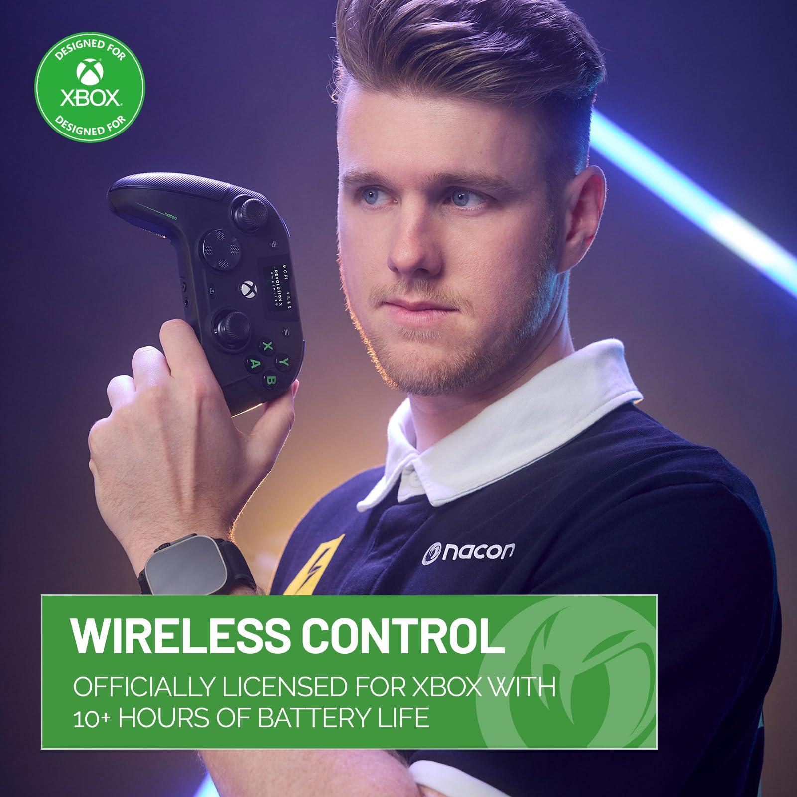 NACON Revolution X Unlimited Advanced Precision Controller Officially Licensed for Xbox Series X | S, Xbox One, Windows 10/11 PC & Android - Wired and Wireless - Charging Station - Image 2