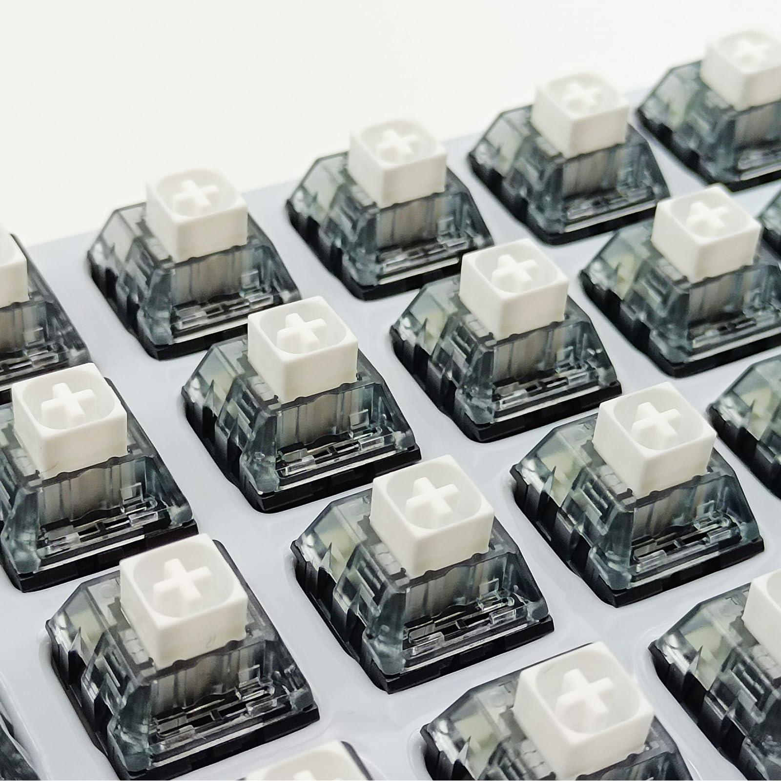 Zjmehty Kailh Box White V2 Switches for MX Mechanical Gaming Keyboard,5-Pin 45gf Clicky/Dust&Waterproof/Pre lubed Switches(White,108pcs) - Image 4