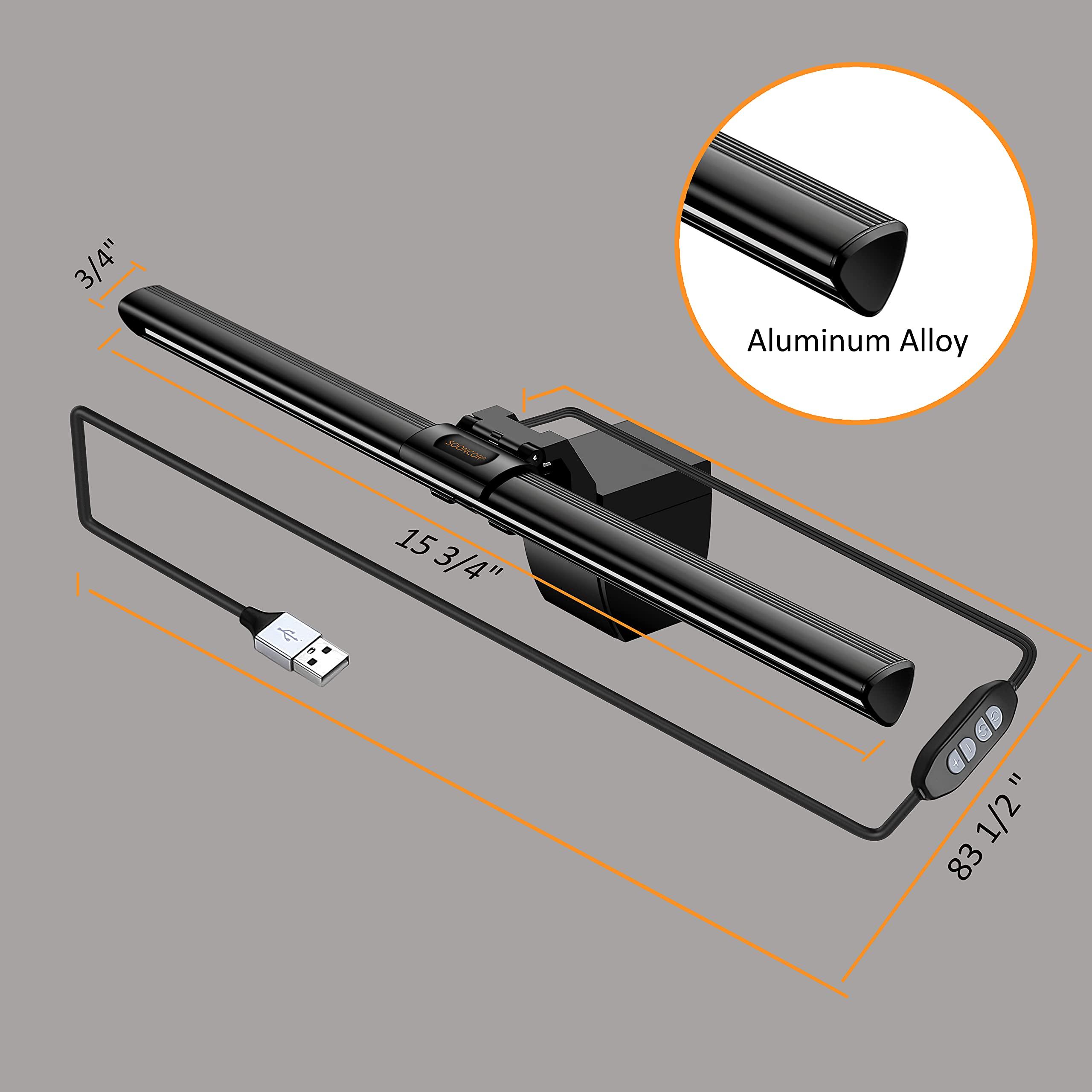SOONCOR Computer Monitor Light Screen Light Bar e-Reading LED Task Lamp, 3 Color Modes, USB Powered,No Screen Glare, Dimmable Desktop Monitor Lamp for Desk/Office/Home - Image 8