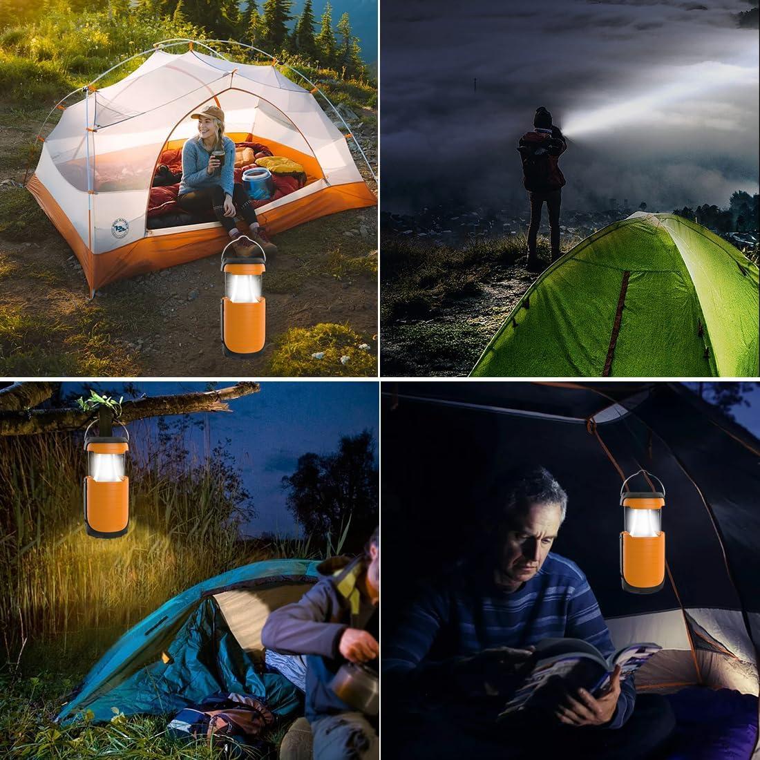 Juvihuxy LED Camping Light 5000ma Solar Powered/ Hand Crank/ USB-C Rechargeable Camping Lights, Rechargeable Flashlight Portable Survival Light Waterproof for Emergency Home Power outages Failure - Image 6