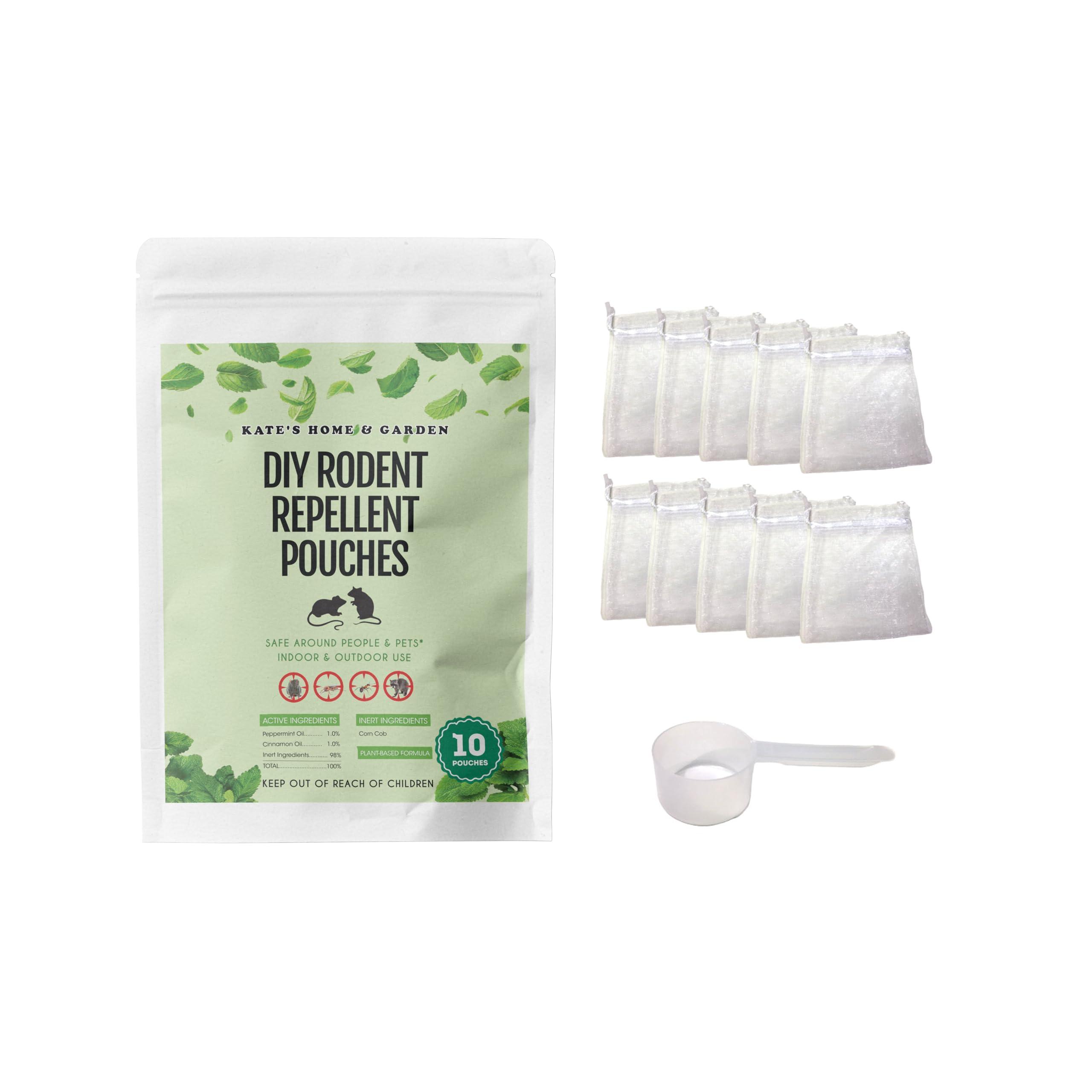 Kate's Home & Garden DIY Peppermint Oil Rodent Repellent Pouches (10 Pouches). Mouse Repellent Indoor with Peppermint Oil & Cinnamon Oil to Repel Mice, Vamoose & Rats. Non-Toxic, Natural, Made in USA - Image 2