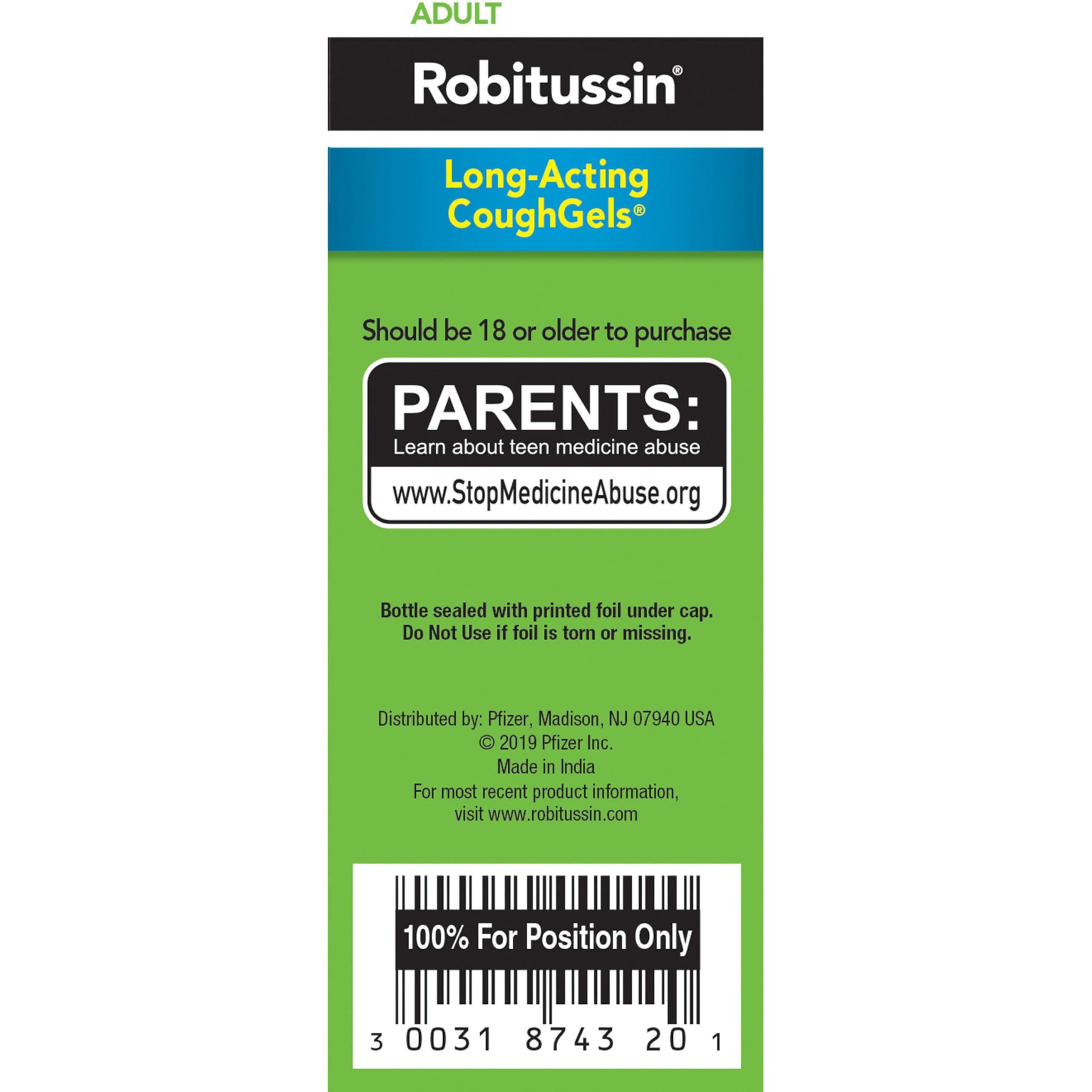 Robitussin 8 Hour Liqui-gels Cough, Adult Formula - 20 count Liqui-Gels - Image 11