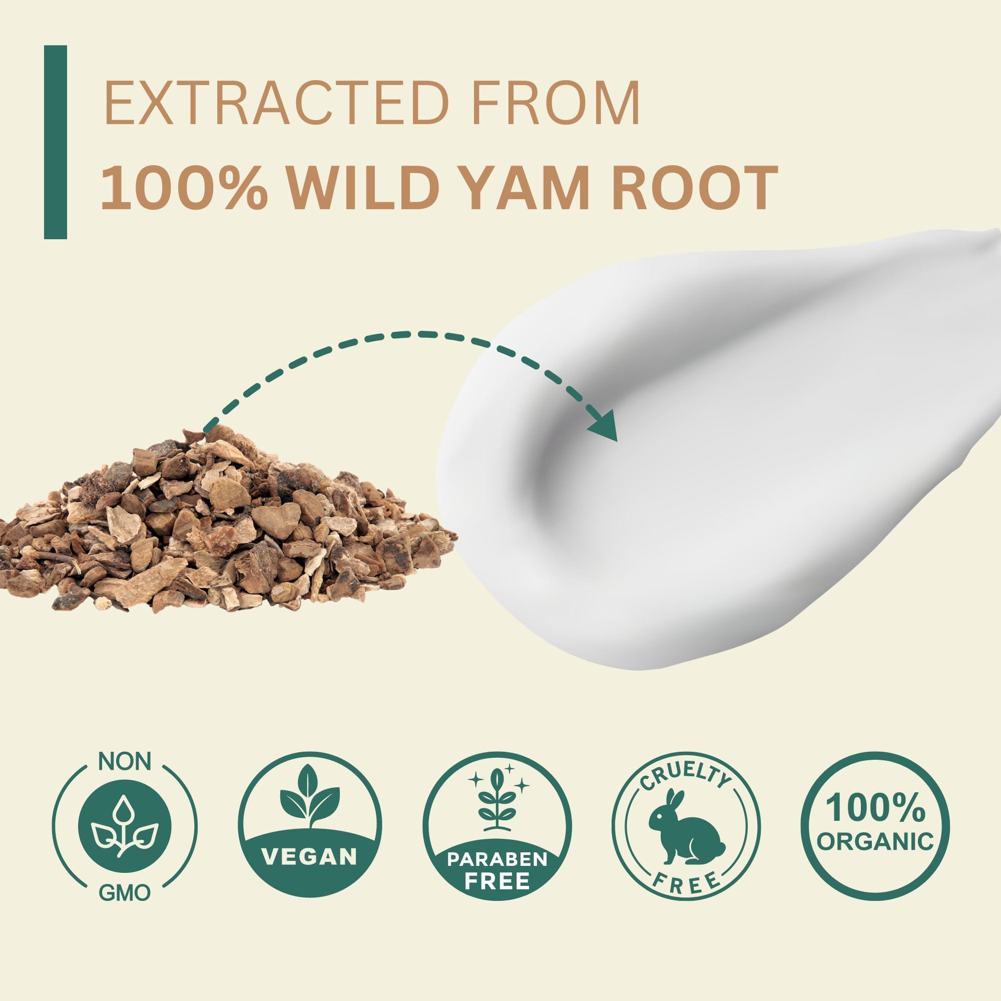 Syncd Wild Yam Cream for Hormone Balance & Menopause Relief - Organic Plant Derived Cream for Hot Flashes, Menstrual Cramps & Night Sweats - Australia Dr. Barbara O'Neill Recommended - Made In USA - Image 3
